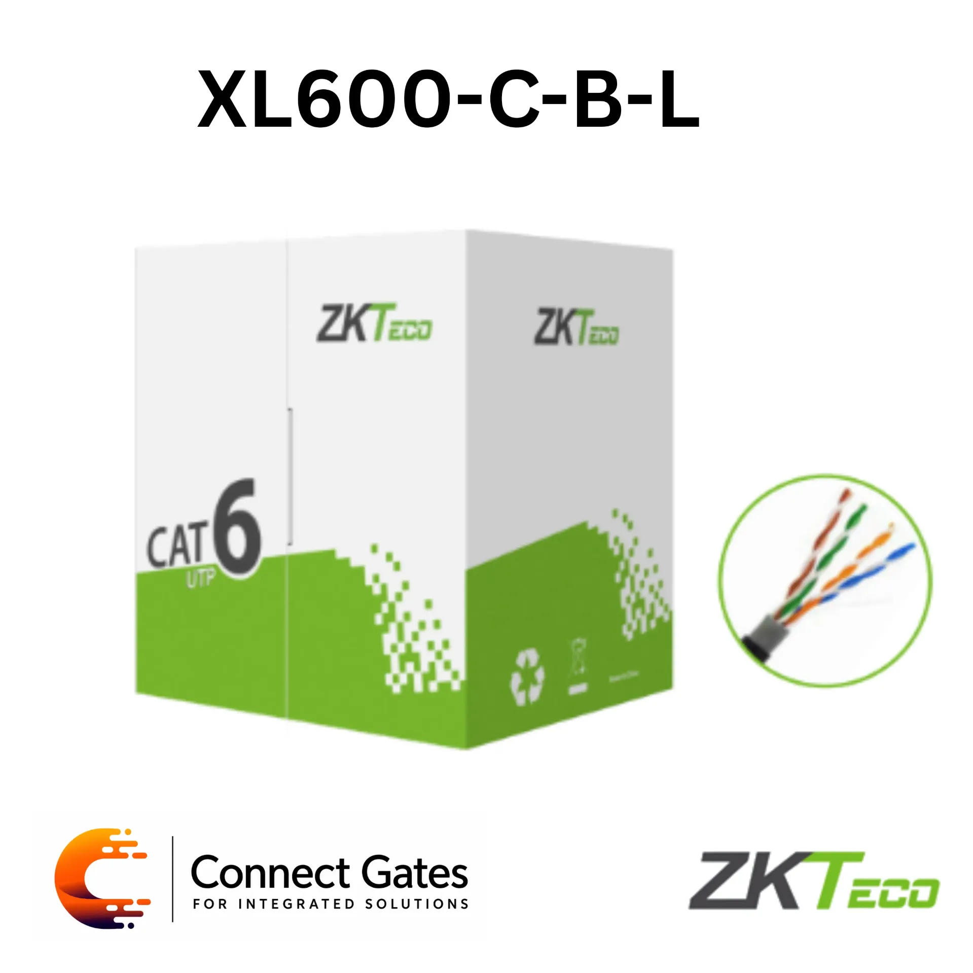 [XL600-C-B-L] ZKTeco XL600-C-B-L – CAT6 UTP Outdoor Network Cable, 305m, 24AWG, Water-Blocking Sheath, 250MHz Performance