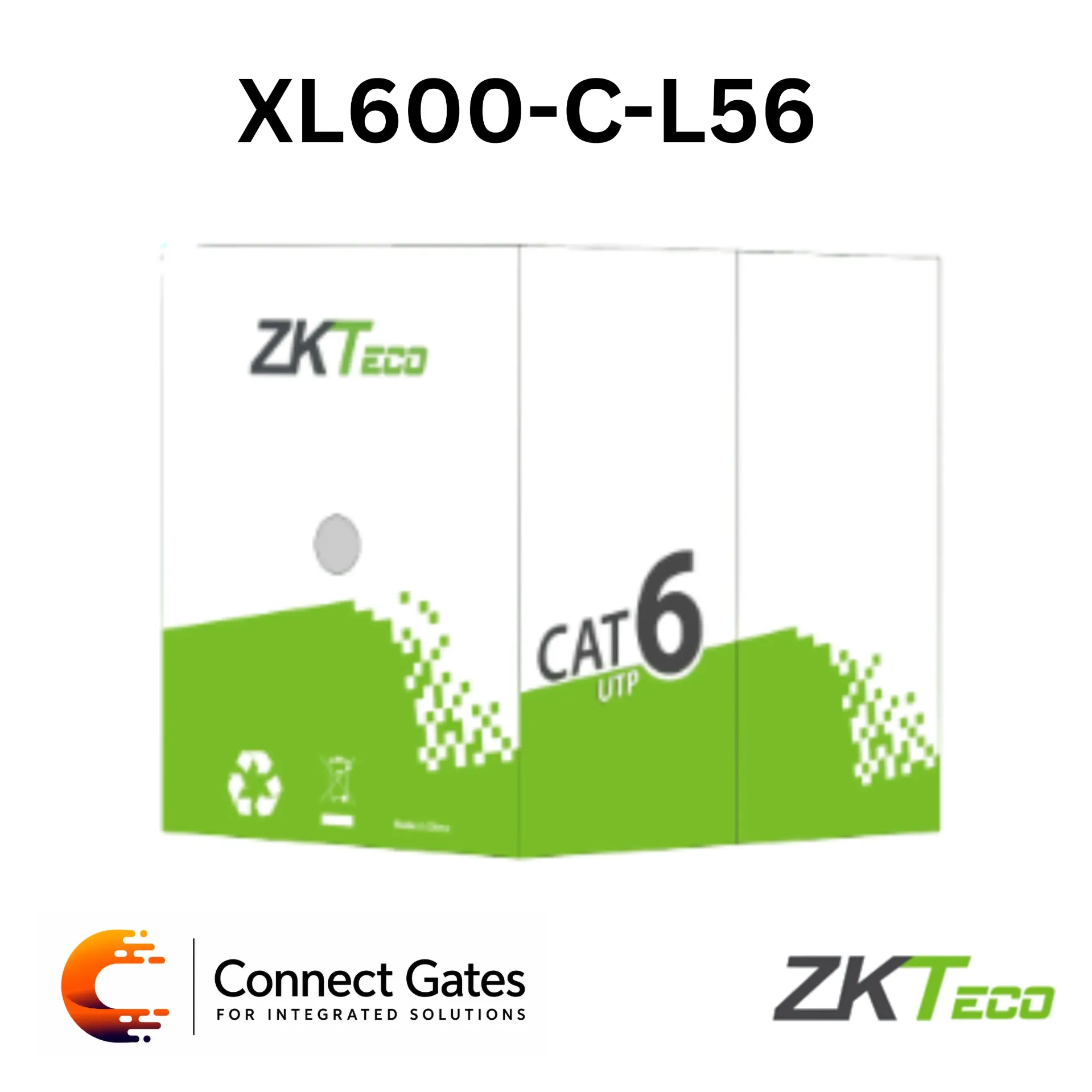 [XL600-C-L56] ZKTeco XL600-C-L56 – CAT6 UTP Network Cable, 305m, 23AWG, Indoor PVC, Enhanced Performance 250MHz