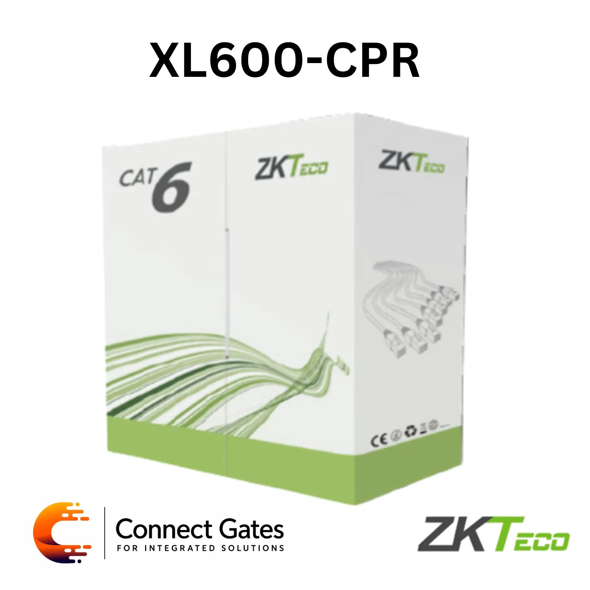 [XL600-CPR] ZKTeco XL600-CPR – CAT6 Network Cable, 305m, OFC Copper, 23AWG, High Performance 250MHz