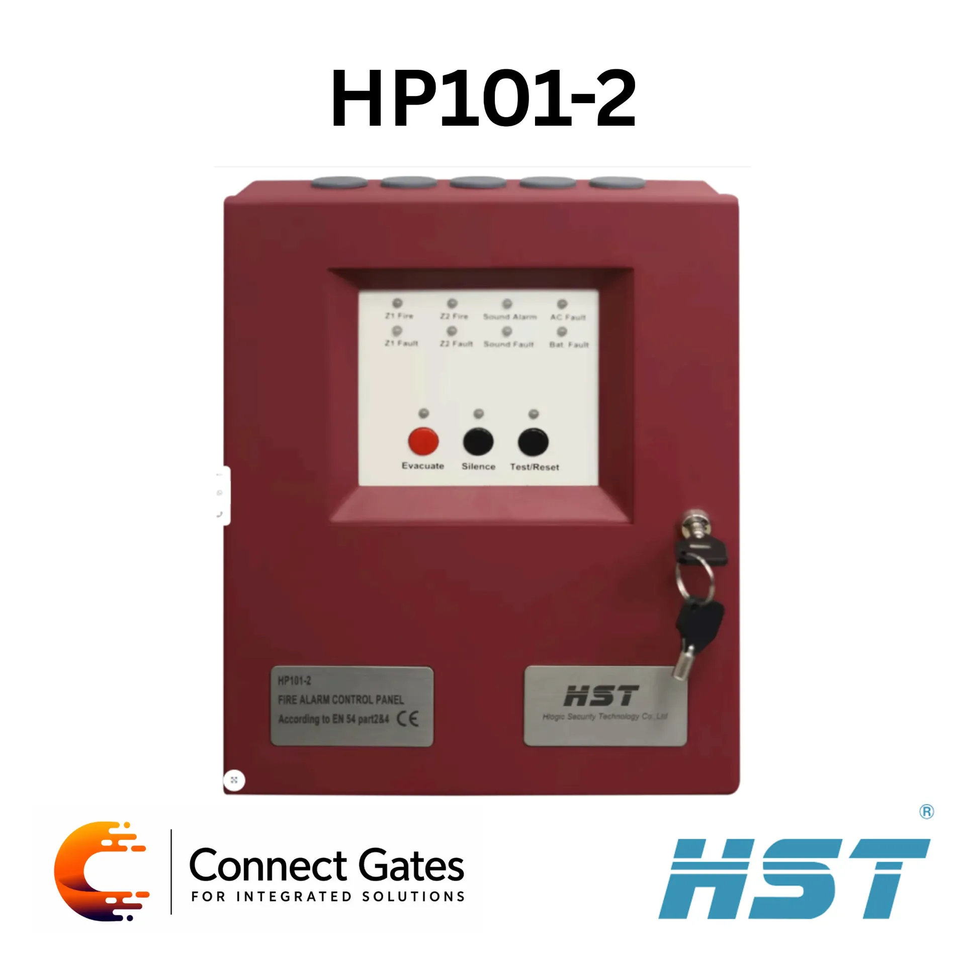 [HP101-2] HST HP101-2 – 2 Zone Conventional Fire Alarm Control Panel with Dual Sounder Output & UL Certification