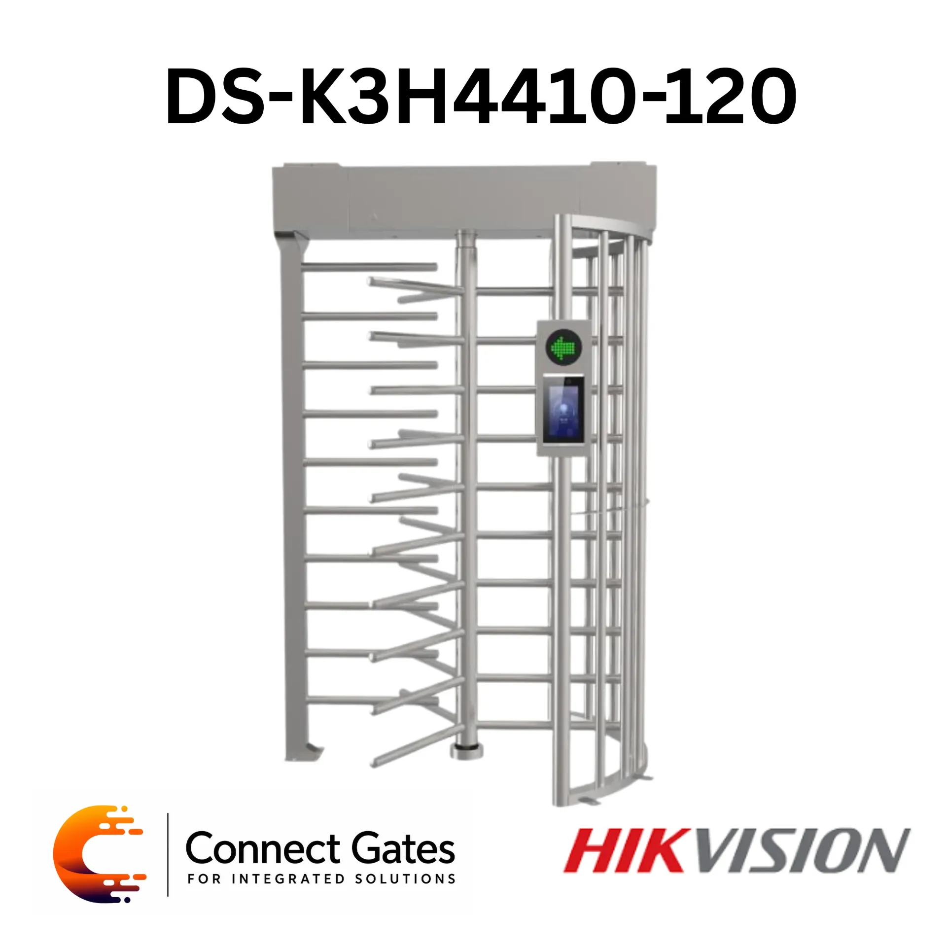 [DS-K3H4410-120] Hikvision DS-K3H4410-120 – Full Height Turnstile, Outdoor Security Gate, SUS304, Bi-Directional Access Control