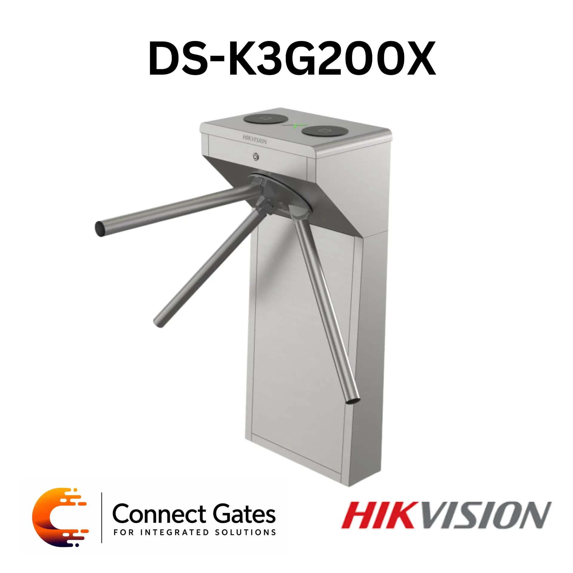 [DS-K3G200X] Hikvision DS-K3G200X – Value Tripod Turnstile, Smart Access Control Barrier, Built-in Controller, Compact Design