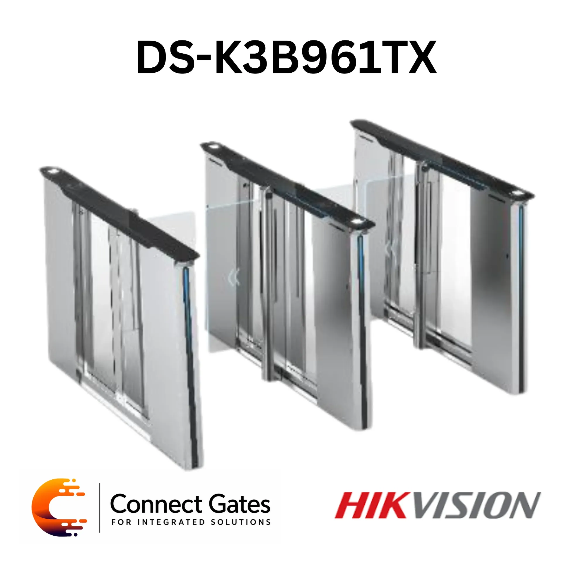 [DS-K3B961TX] Hikvision DS-K3B961TX – Smart Swing Barrier, High-Speed Security Gate, Servo Motor, Advanced Biometric Access Control