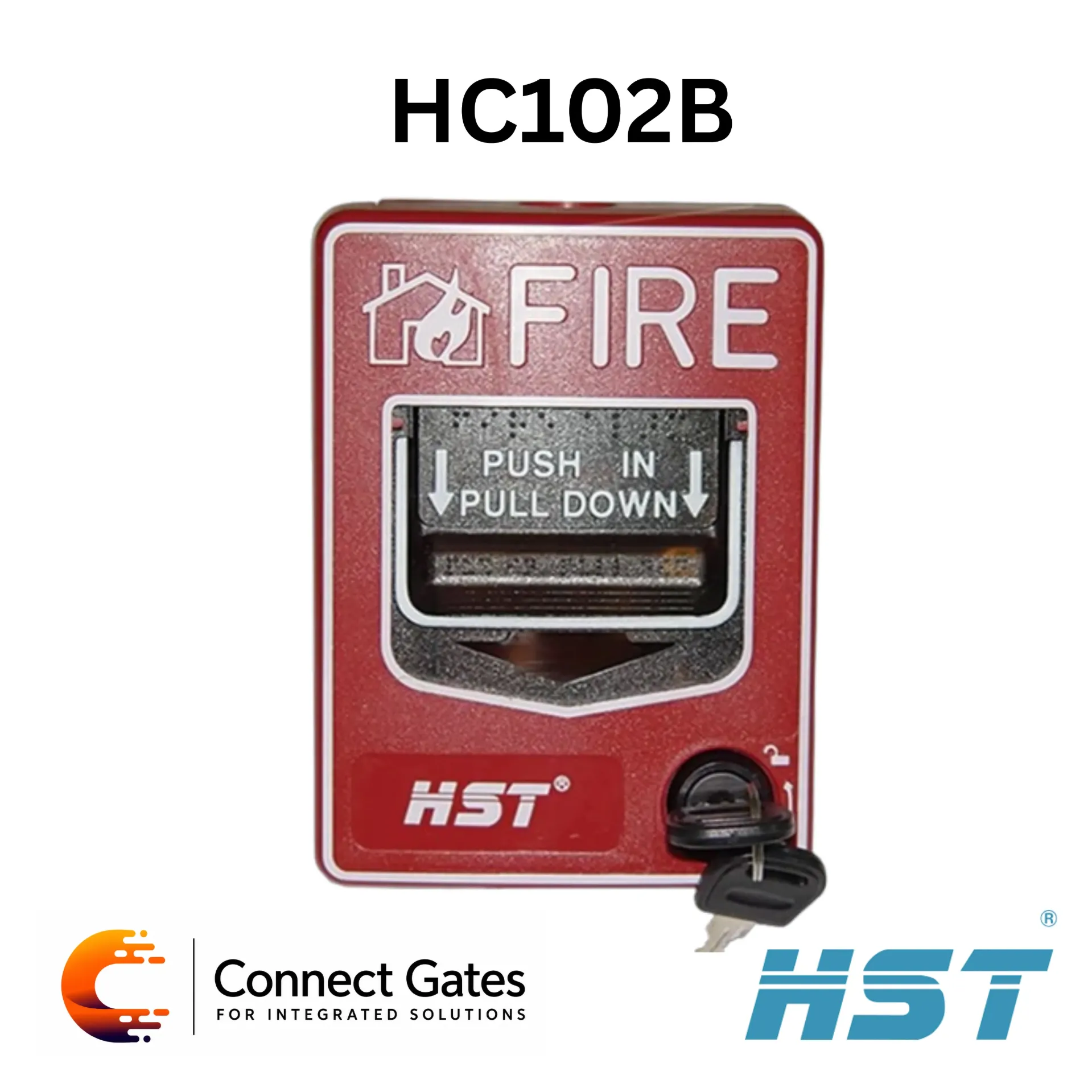 [HC102B] HST HC102B – Conventional Manual Call Point (Fire Alarm Pull Station)