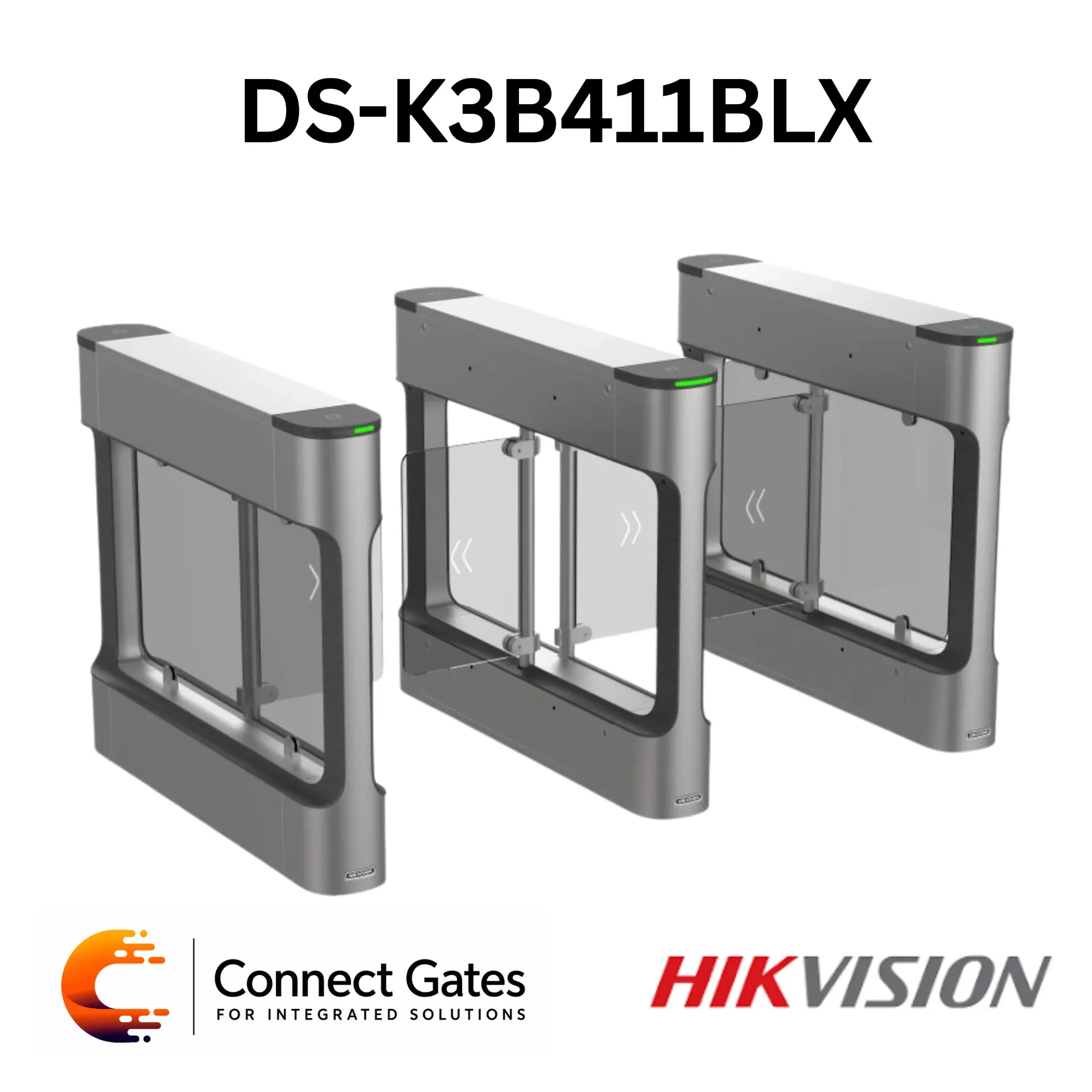 [DS-K3B411BLX] Hikvision DS-K3B411BLX – Smart Swing Barrier Gate, Advanced Access Control Turnstile, SUS304, Anti-Tailgating System
