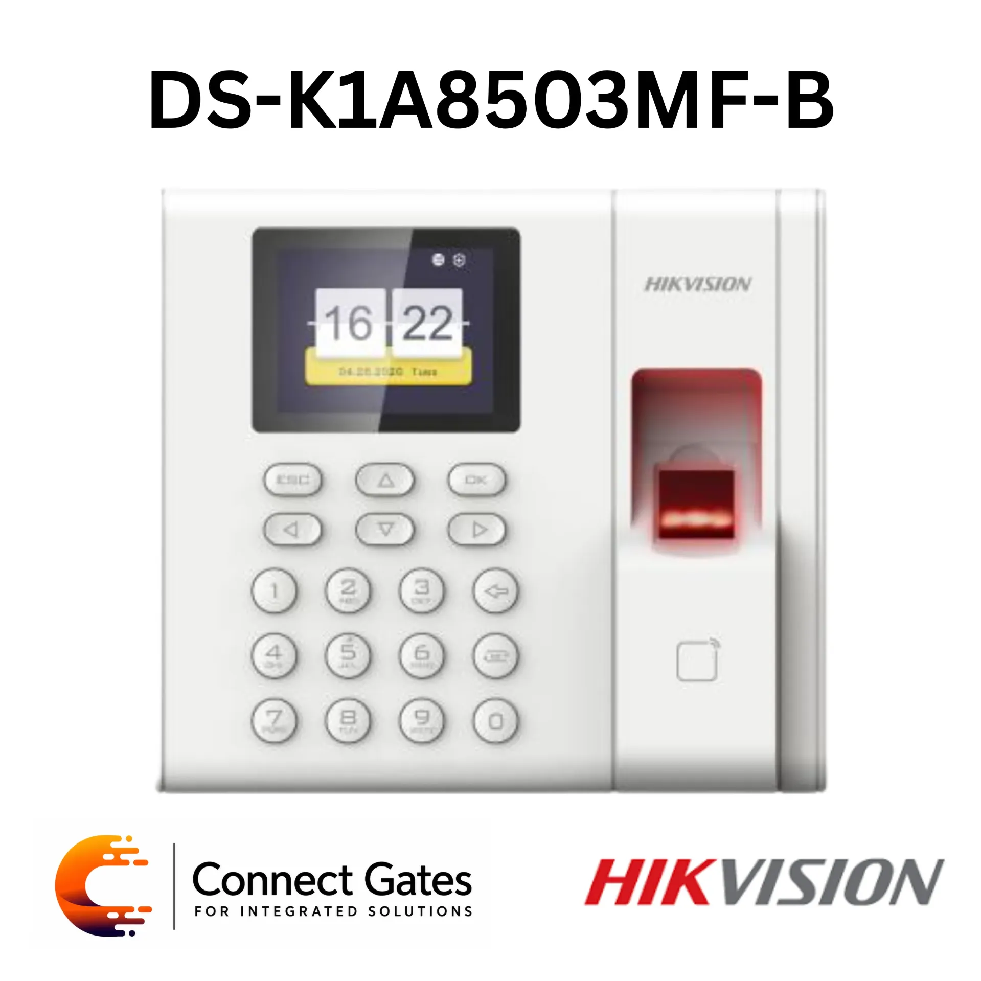 [DS-K1A8503MF-B] Hikvision DS-K1A8503MF-B – Fingerprint Time Attendance Terminal