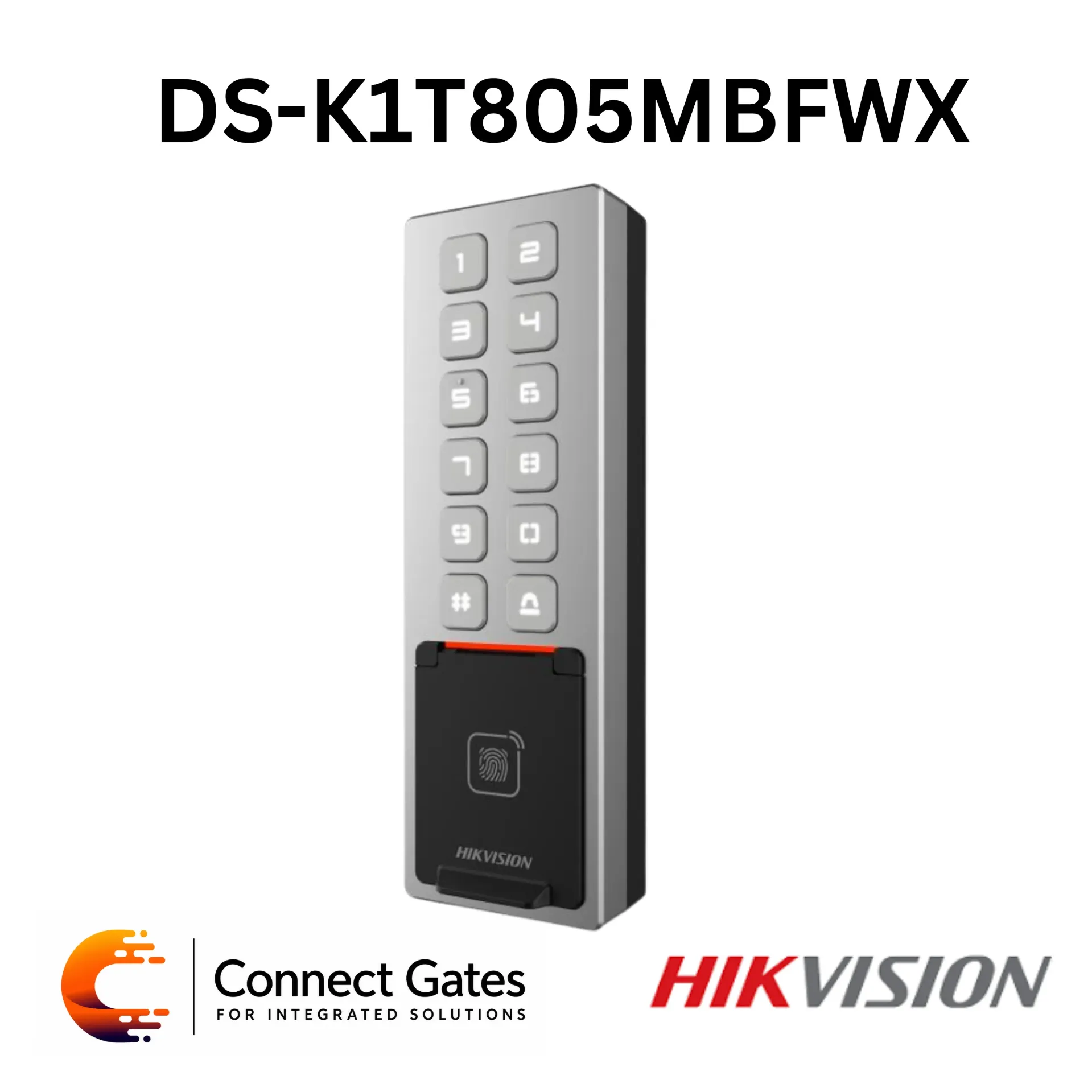 [DS-K1T805MBFWX] Hikvision DS-K1T805MBFWX – Outdoor Biometric Mifare Access Control Terminal with Wi-Fi & Bluetooth