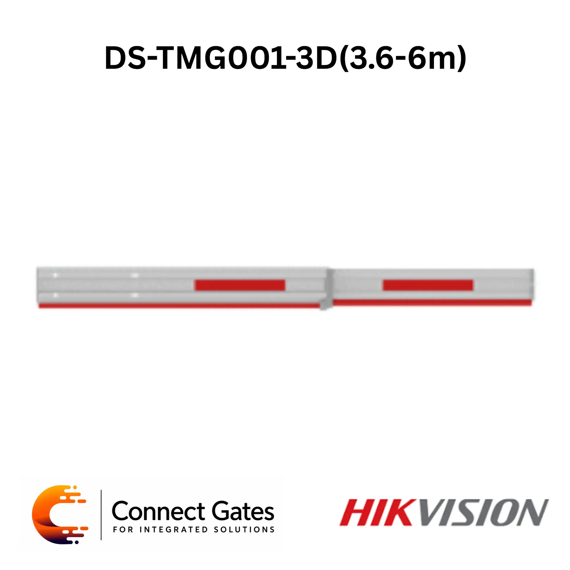 [DS-TMG001-3D – 3.6–6m] Hikvision DS-TMG001-3D – 3.6–6m Telescopic Boom Barrier Arm, Long Range Adjustable Pole