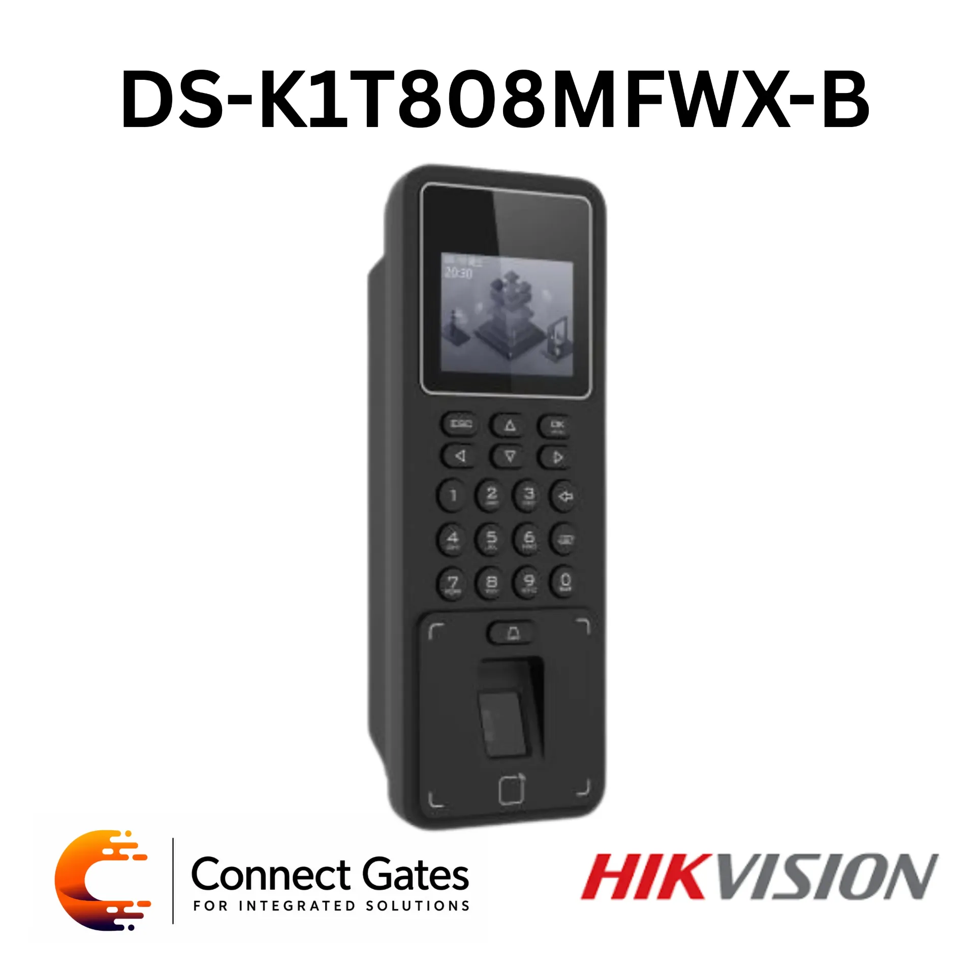 [DS-K1T808MFWX-B] Hikvision DS-K1T808MFWX-B – Pro Fingerprint Access Control & Time Attendance Terminal