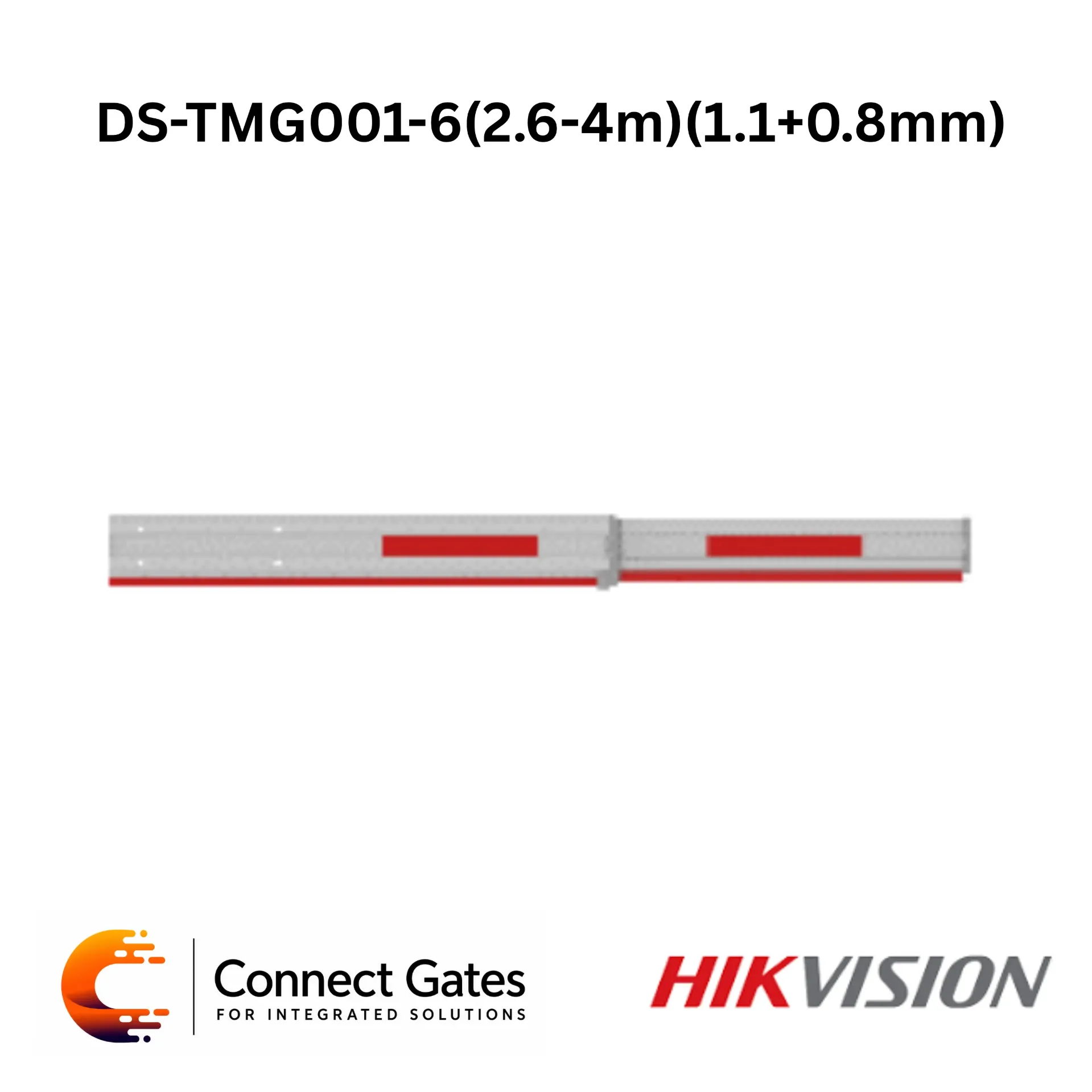 [DS-TMG001-6 – 2.6–4m] Hikvision DS-TMG001-6 – 2.6–4m Reinforced Telescopic Boom Barrier Arm