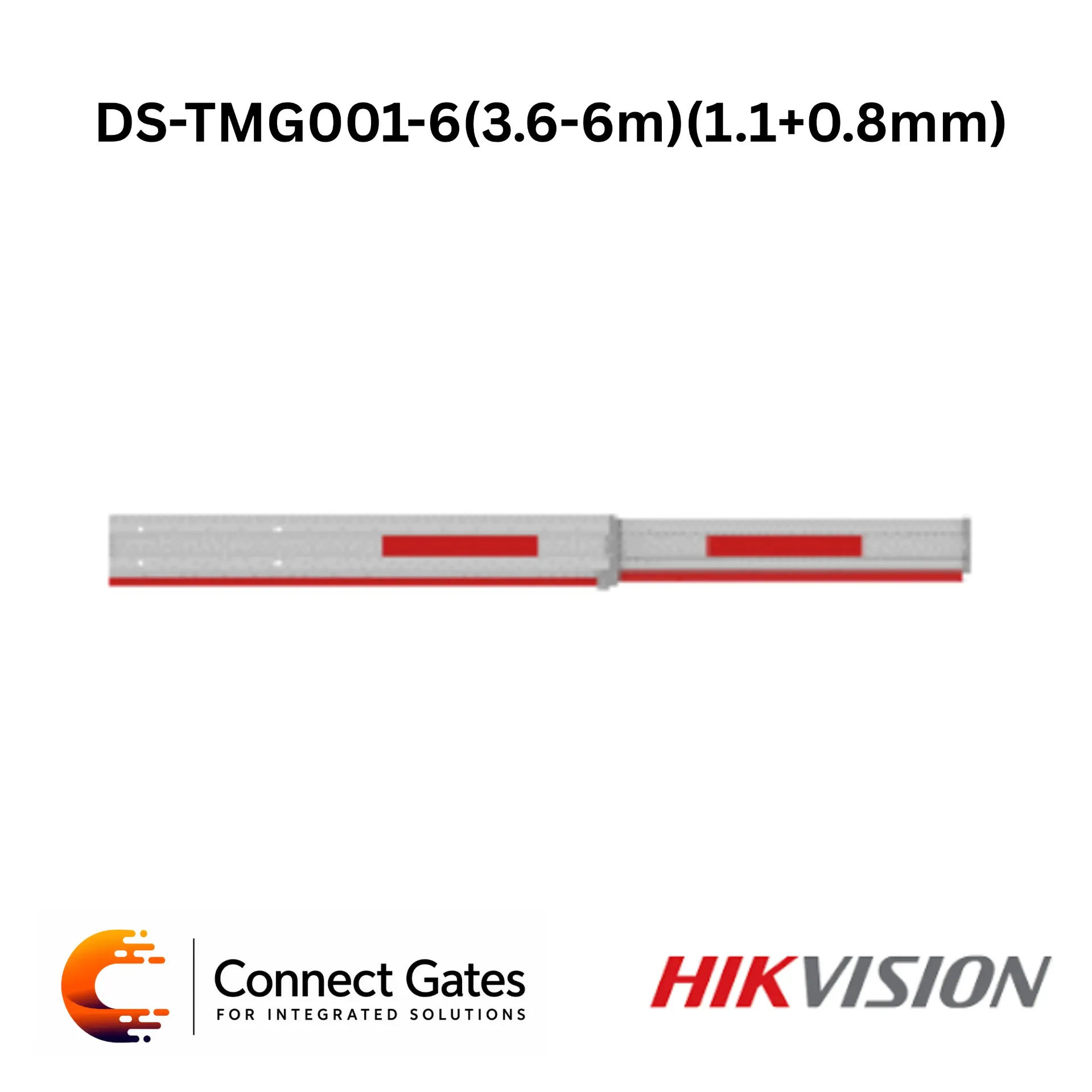 [DS-TMG001-6 – 3.6–6m] Hikvision DS-TMG001-6 – 3.6–6m Reinforced Telescopic Boom Barrier Arm