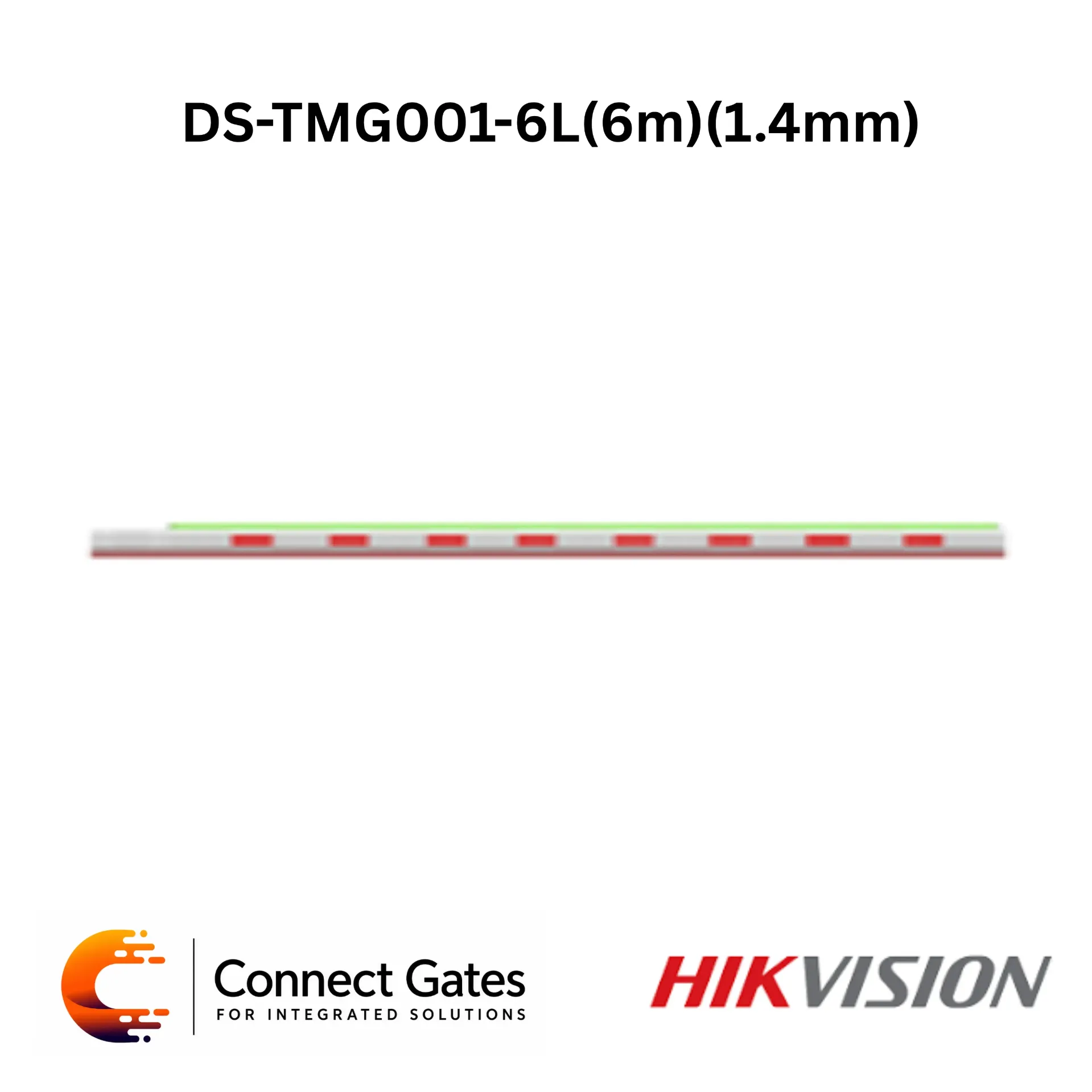 [DS-TMG001-6L – 6m] Hikvision DS-TMG001-6L – 6m Light Boom Barrier Arm, Long High-Speed Aluminum Pole