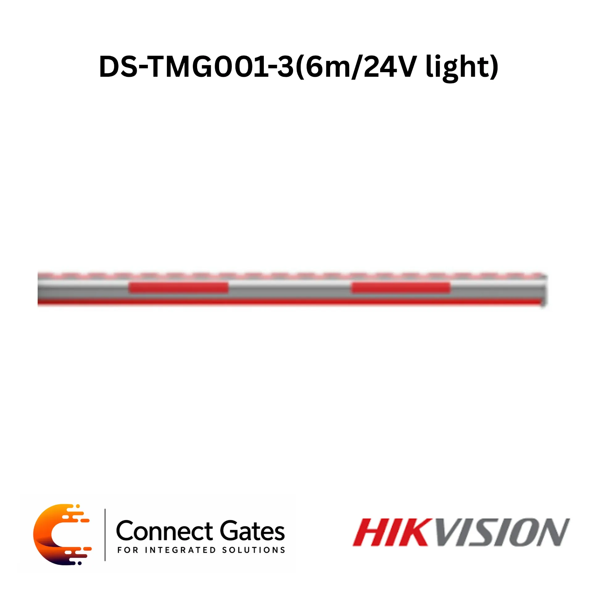 [DS-TMG001-3 – 6m Light] Hikvision DS-TMG001-3 – 6m Light Boom Barrier Arm, 24V High-Speed Aluminum Pole