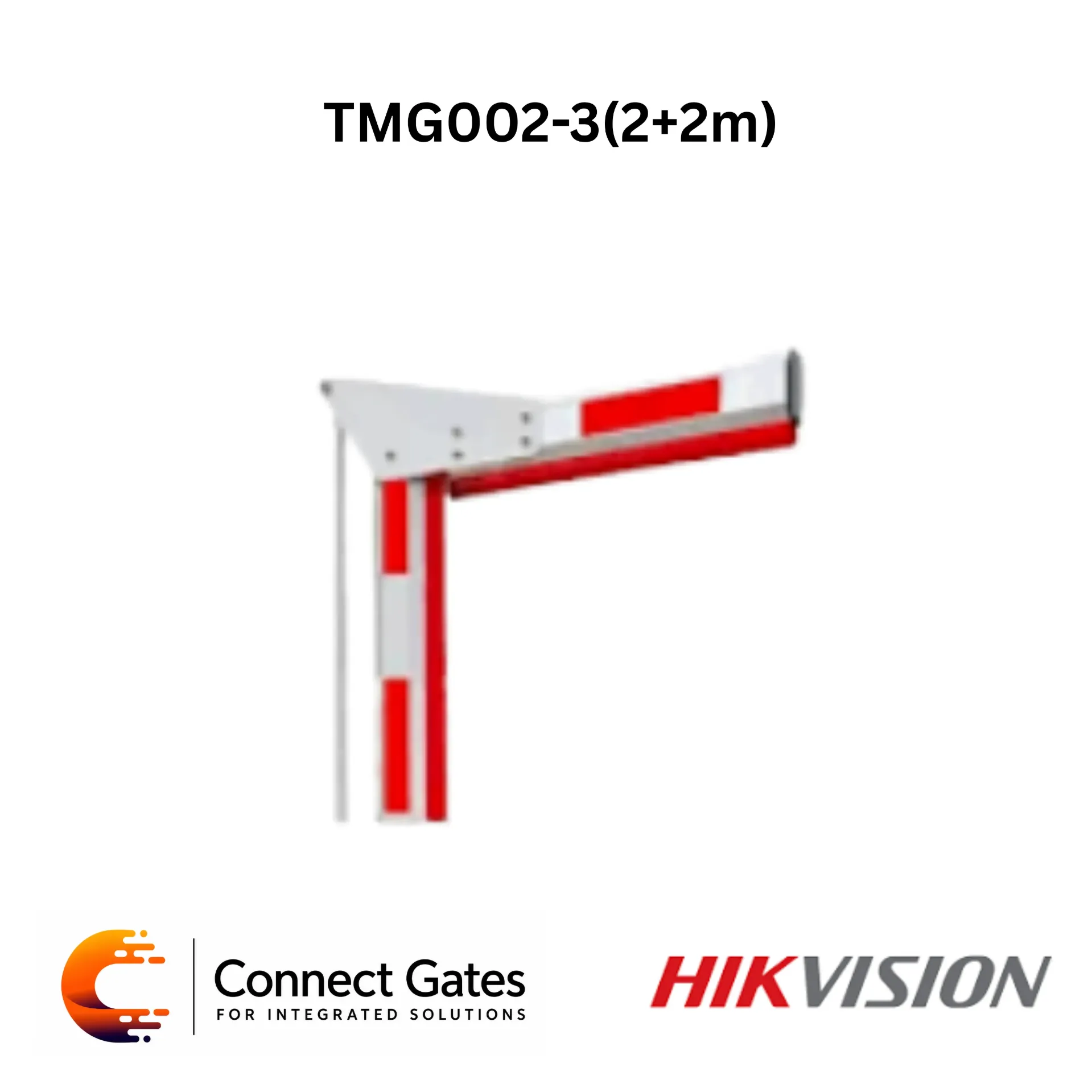 [TMG002-3 – 2+2m] Hikvision TMG002-3 – 2+2m Folding Boom Barrier Arm, Standard Aluminum Pole