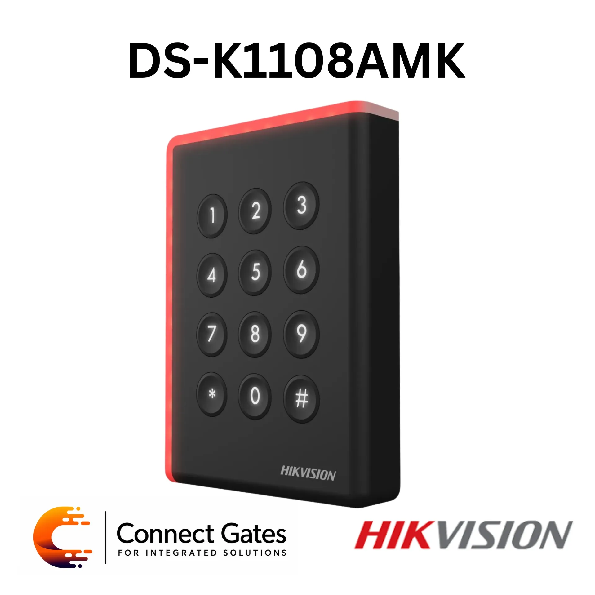 Hikvision DS-K1108AMK – Pro Mifare Card Reader with Keypad, RS-485, OSDP & IP65 Protection