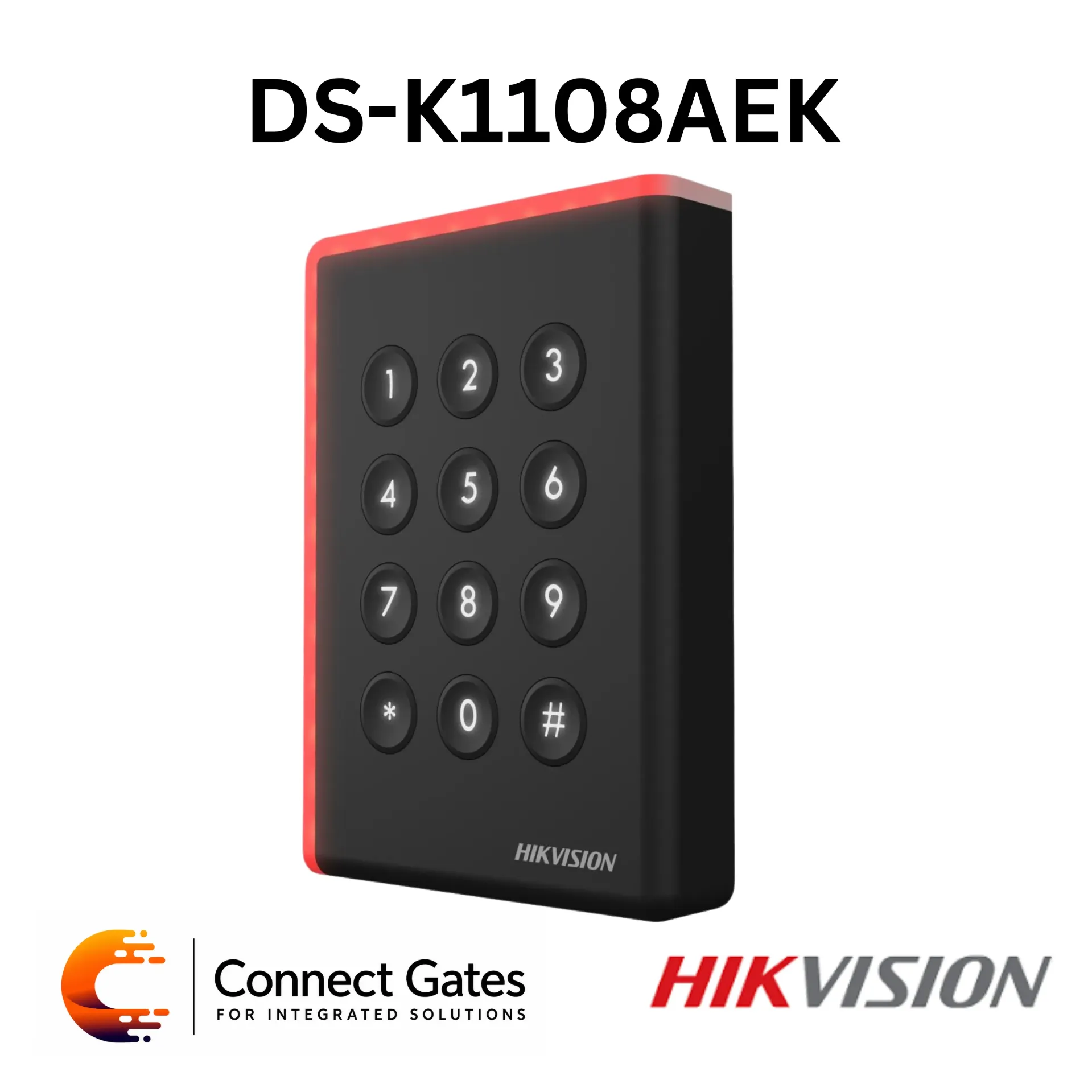 Hikvision DS-K1108AEK – Pro EM Card Reader with Keypad, RS-485, OSDP & IP65 Protection