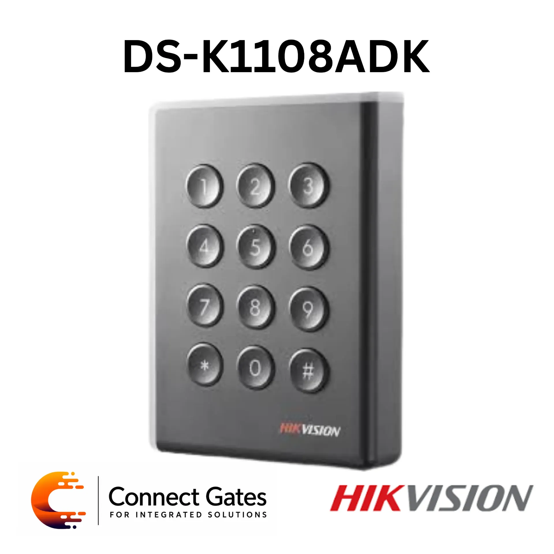 Hikvision DS-K1108ADK – Pro Desfire & Felica Card Reader with Keypad, RS-485, OSDP & IP65 Protection