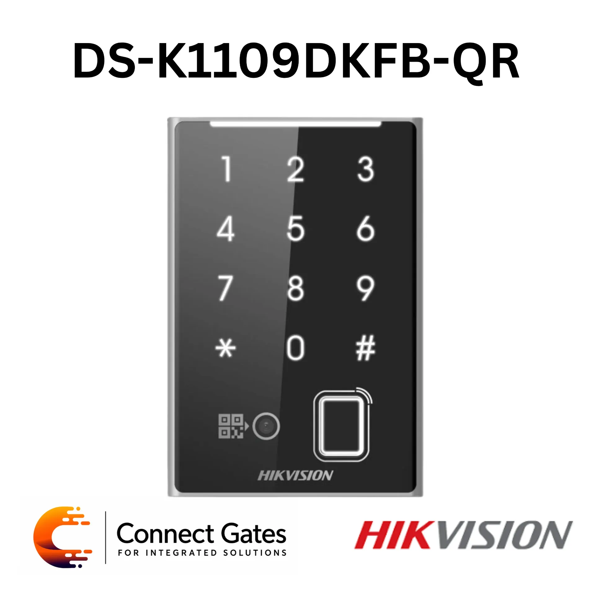 Hikvision DS-K1109DKFB-QR – Multi-Authentication Reader with Fingerprint, QR Code, Bluetooth, DESfire & Felica Support