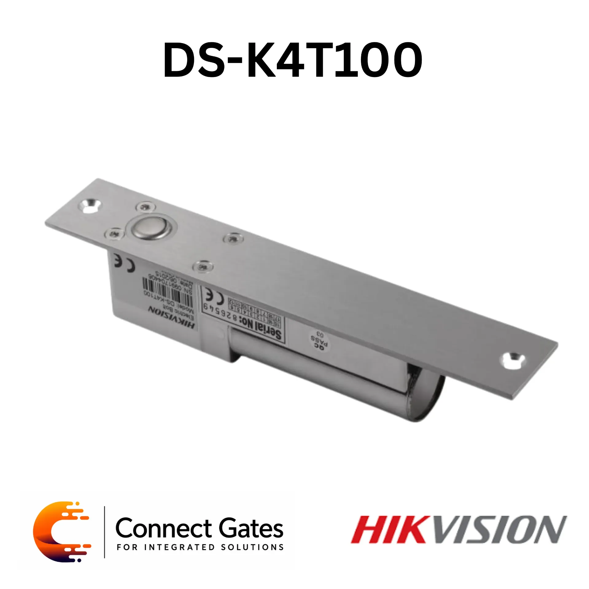 Hikvision DS-K4T100 – Pro Series Electric Bolt Lock with 800kg Holding Force & Door Status Output