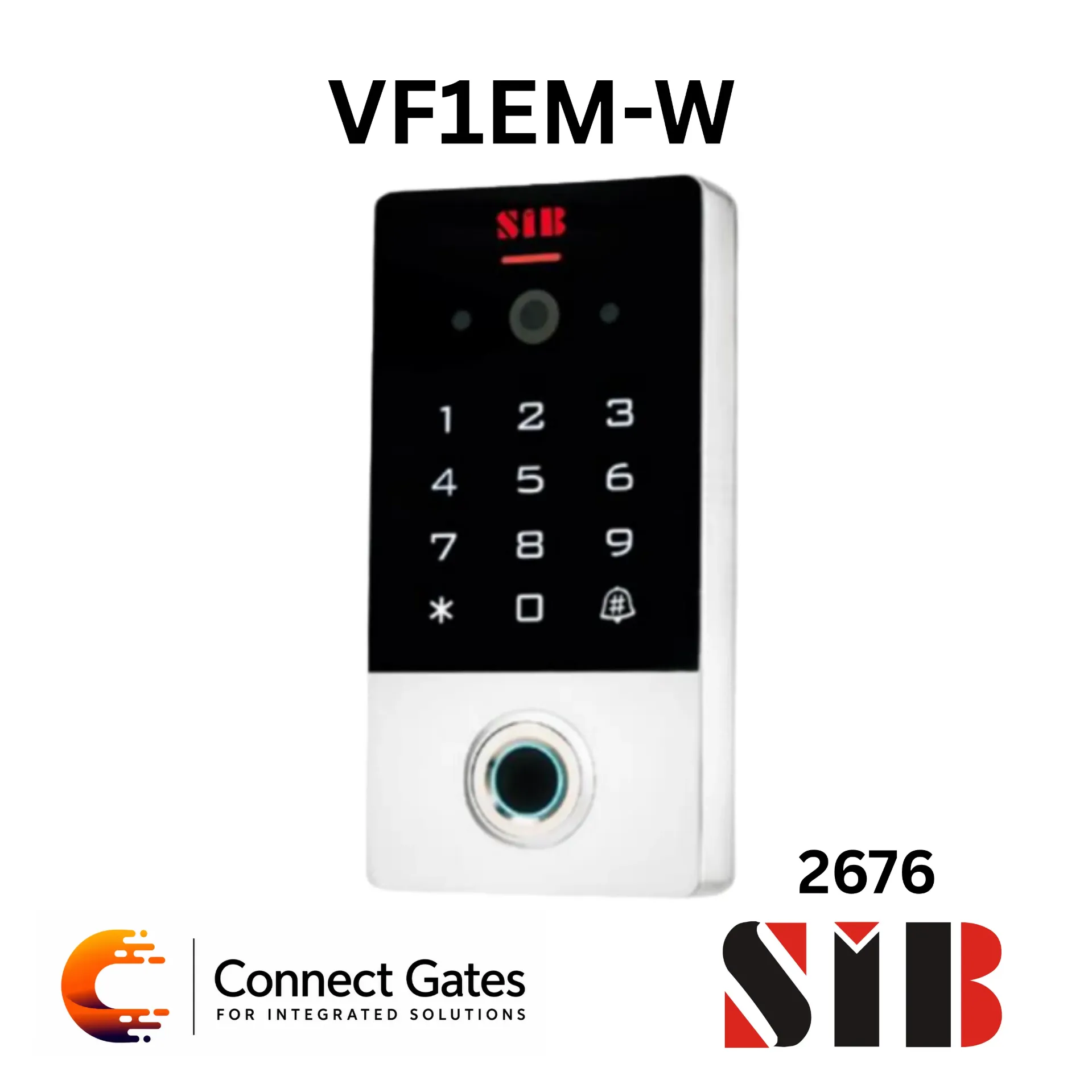 [VF1EM-W] SIB VF1EM-W – IP68 Video Intercom Fingerprint Door Access Control with Tuya App, Two-Way Audio, Live Video & EM Card Support