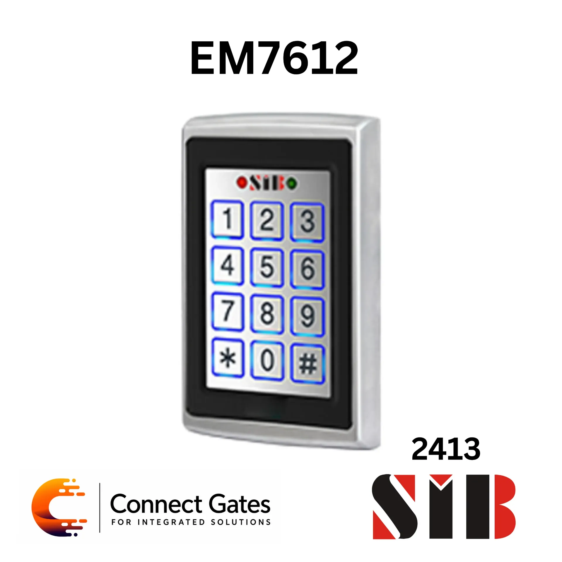 [EM7612] SIB EM7612 – Standalone Door Access Control with Metal Keypad & EM Card Support