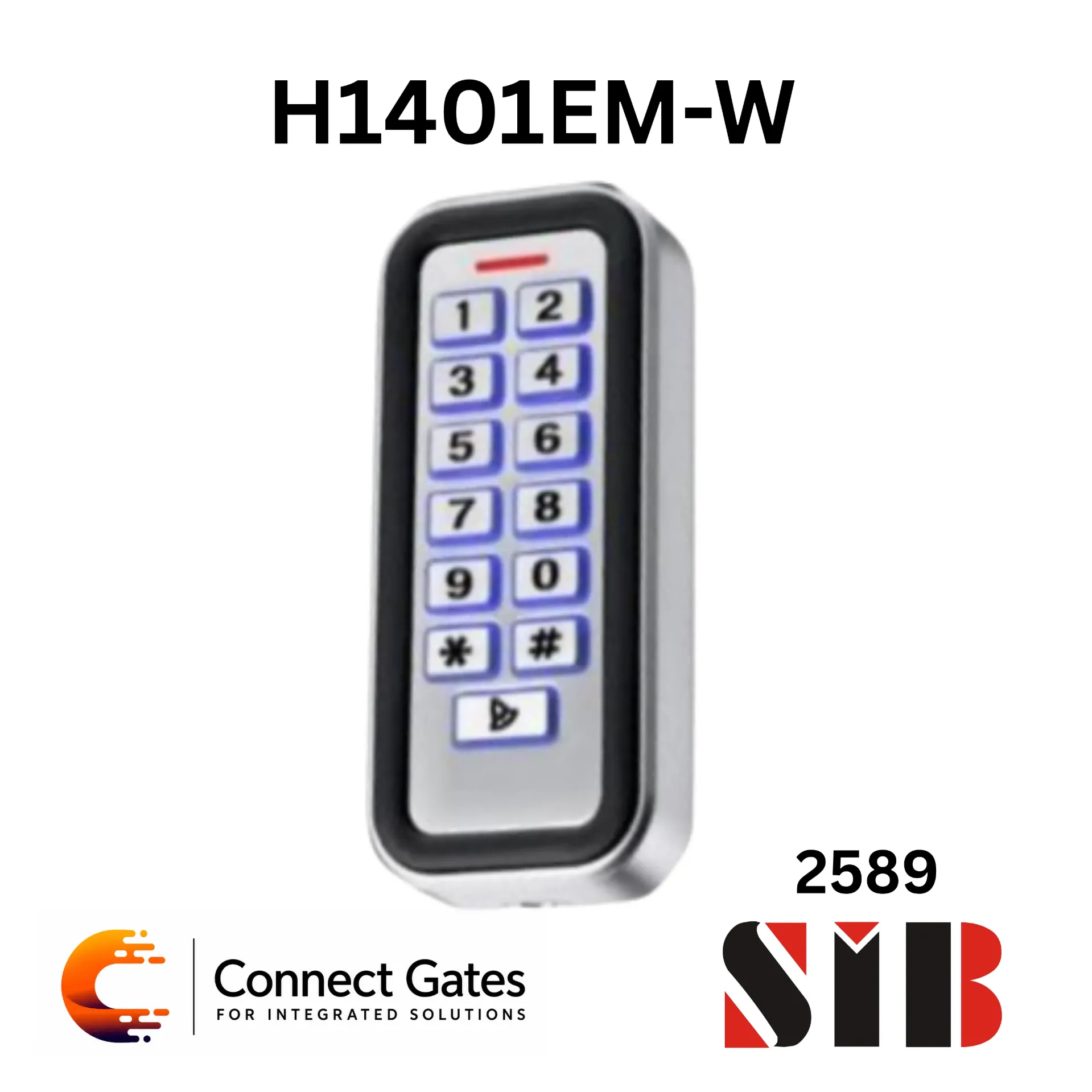 [H1401EM-W] SIB H1401EM-W – IP68 Standalone Door Access Control with Metal Keypad & EM Card Support