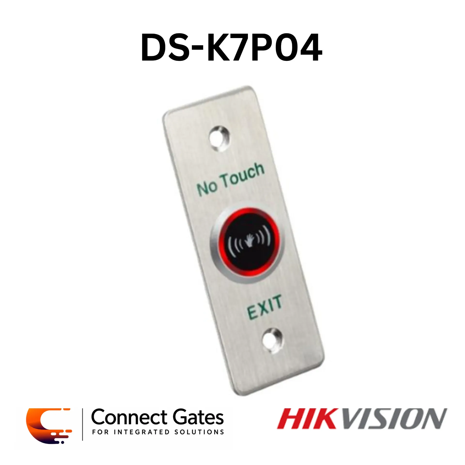Hikvision DS-K7P04/T – Narrow Touchless Exit & Emergency Button