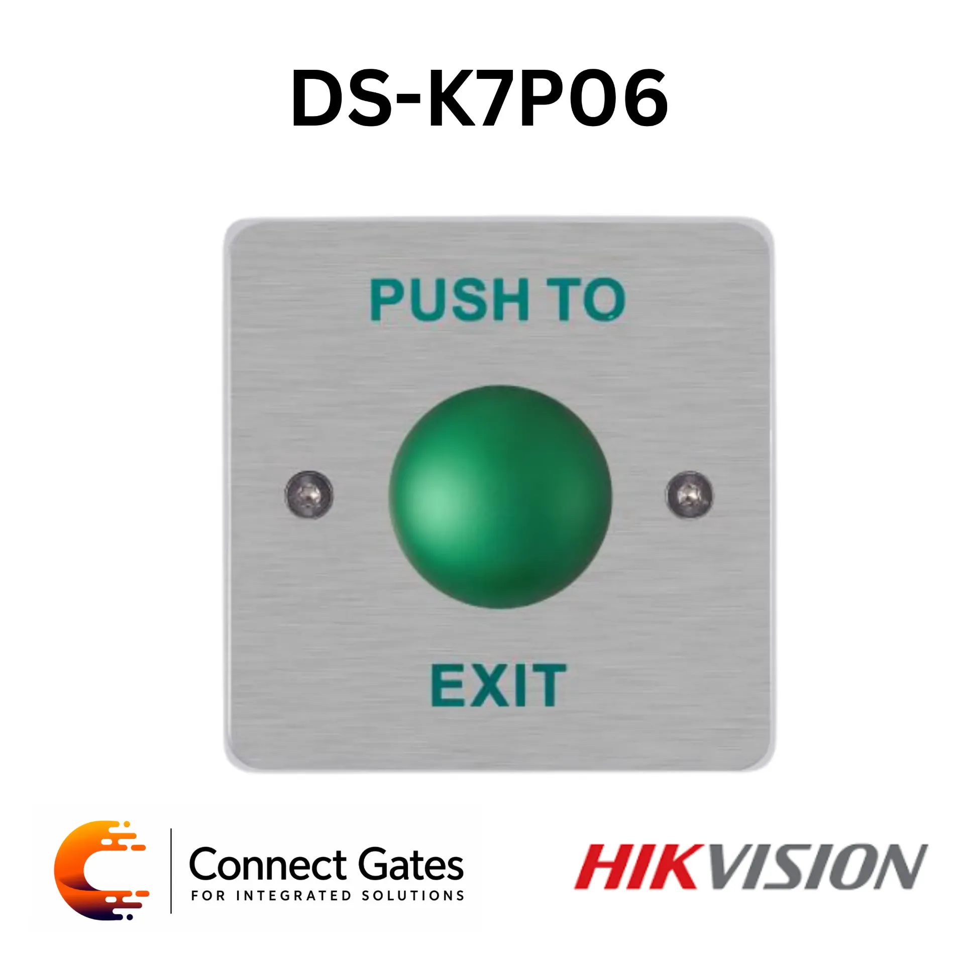Hikvision DS-K7P06 – Heavy-Duty Metal Exit & Emergency Button