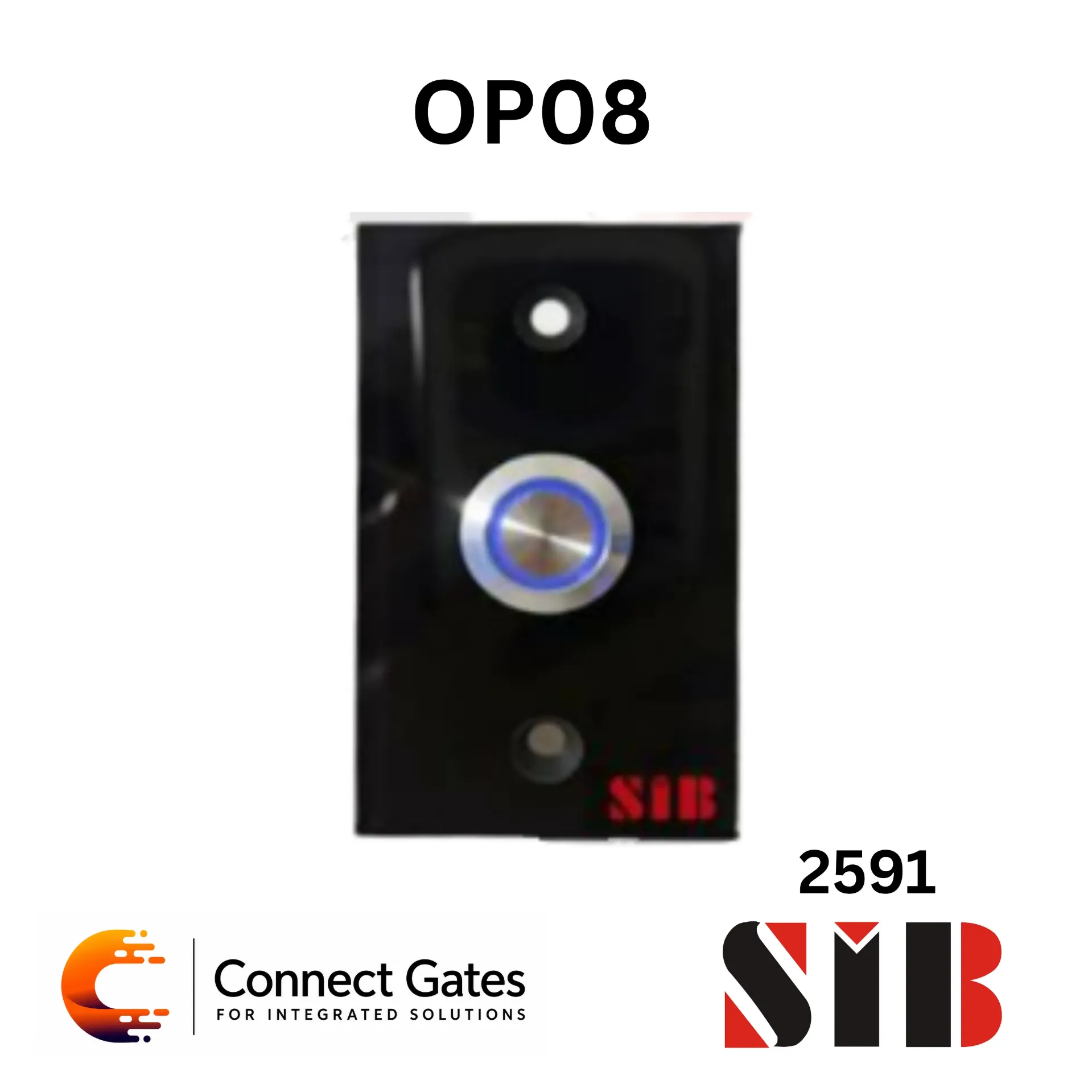 [OP08] SIB OP08 – Exit Button with Glass Panel & Metal Button