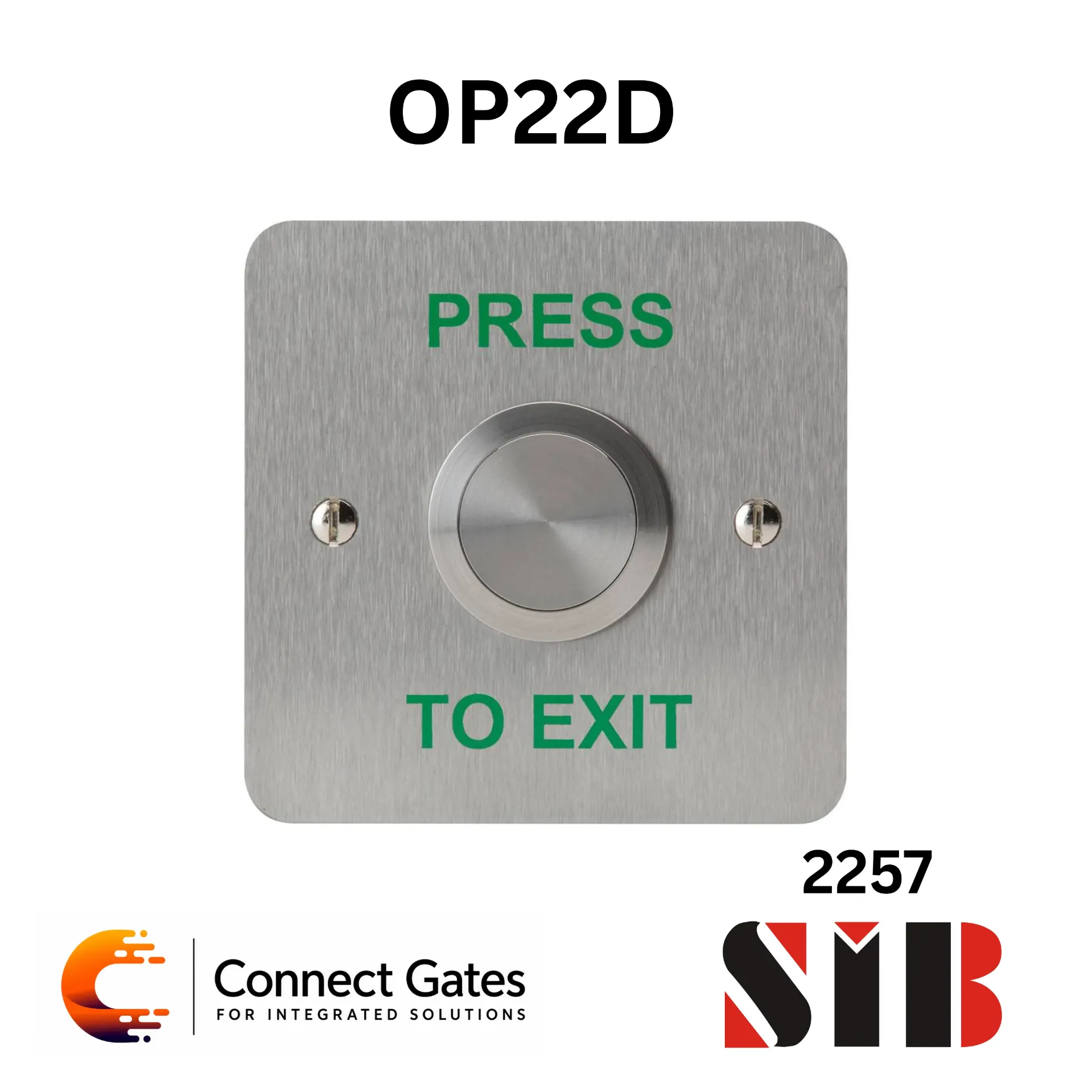 SIB OP22D – IP67 Stainless Steel Exit Door Switch with NO/NC/COM Contact