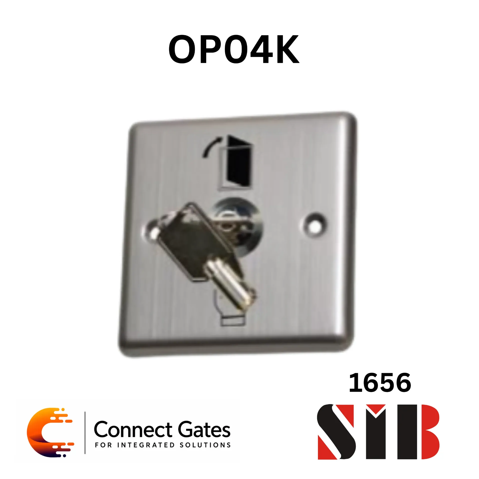 [OP04K] SIB OP04K – Stainless Steel Key Exit Button with NO/COM & NC/COM Contact