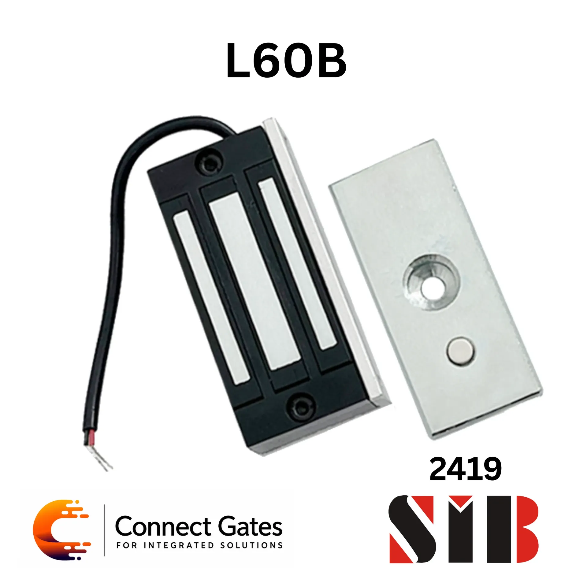 [L60B] SIB L60B – 60KG Mini Electric Magnetic Lock with 12V/24V Support