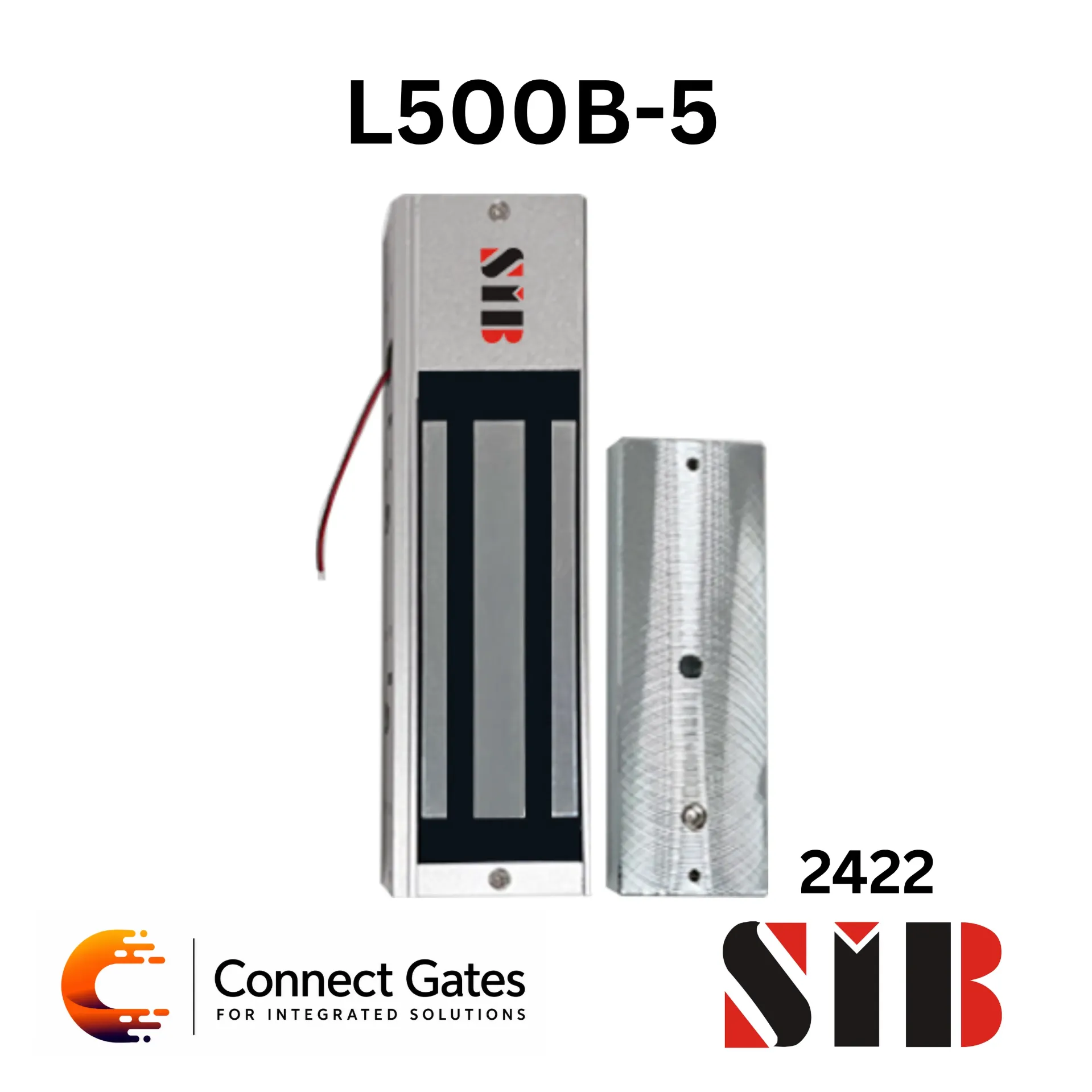 [L500B-5] SIB L500B-5 – 500KG Magnetic Lock for Access Control with Relay NO/COM/NC & Cabinet/Door Support