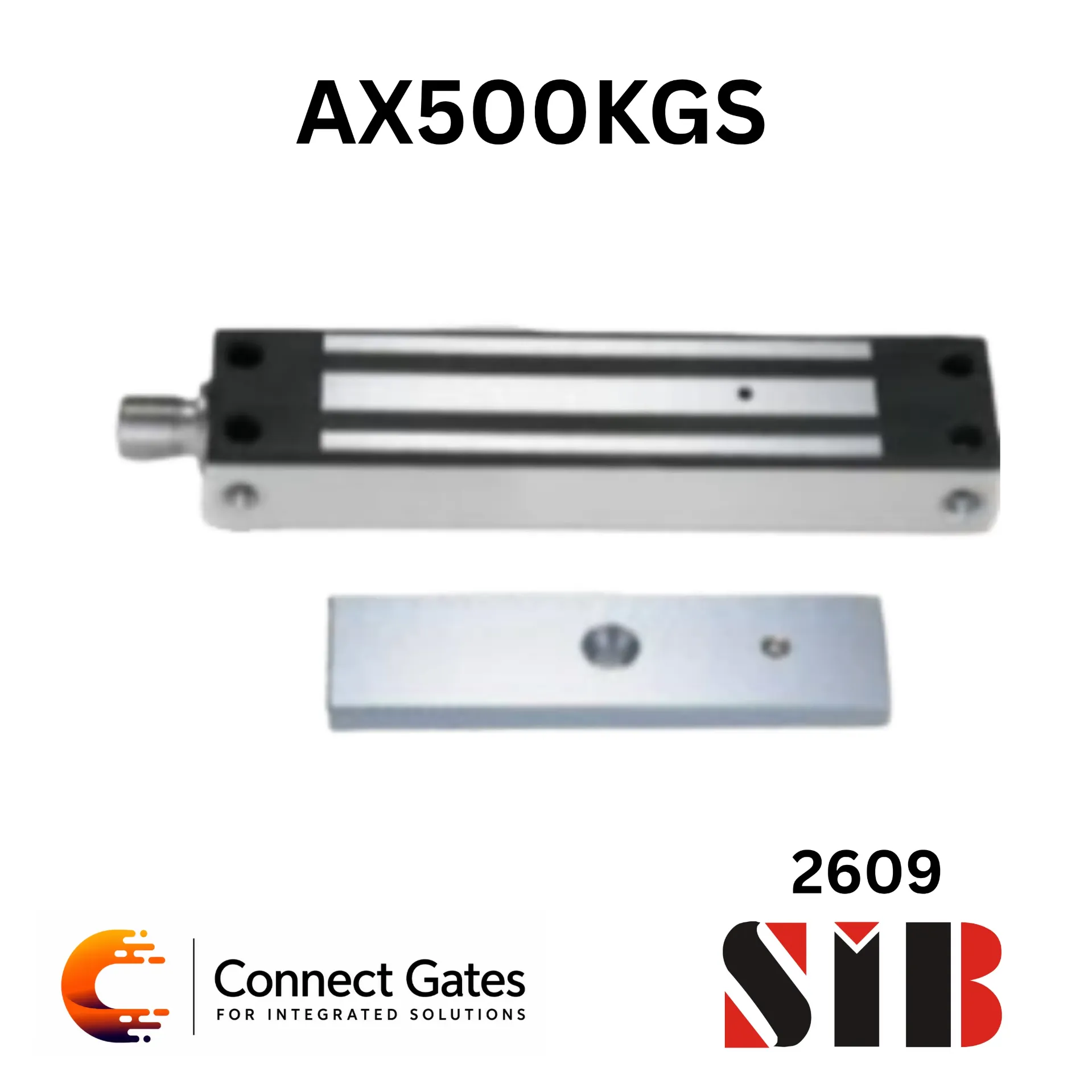 SIB AX500KGs – 500KG Waterproof Stainless Steel Magnetic Lock for Access Control Systems