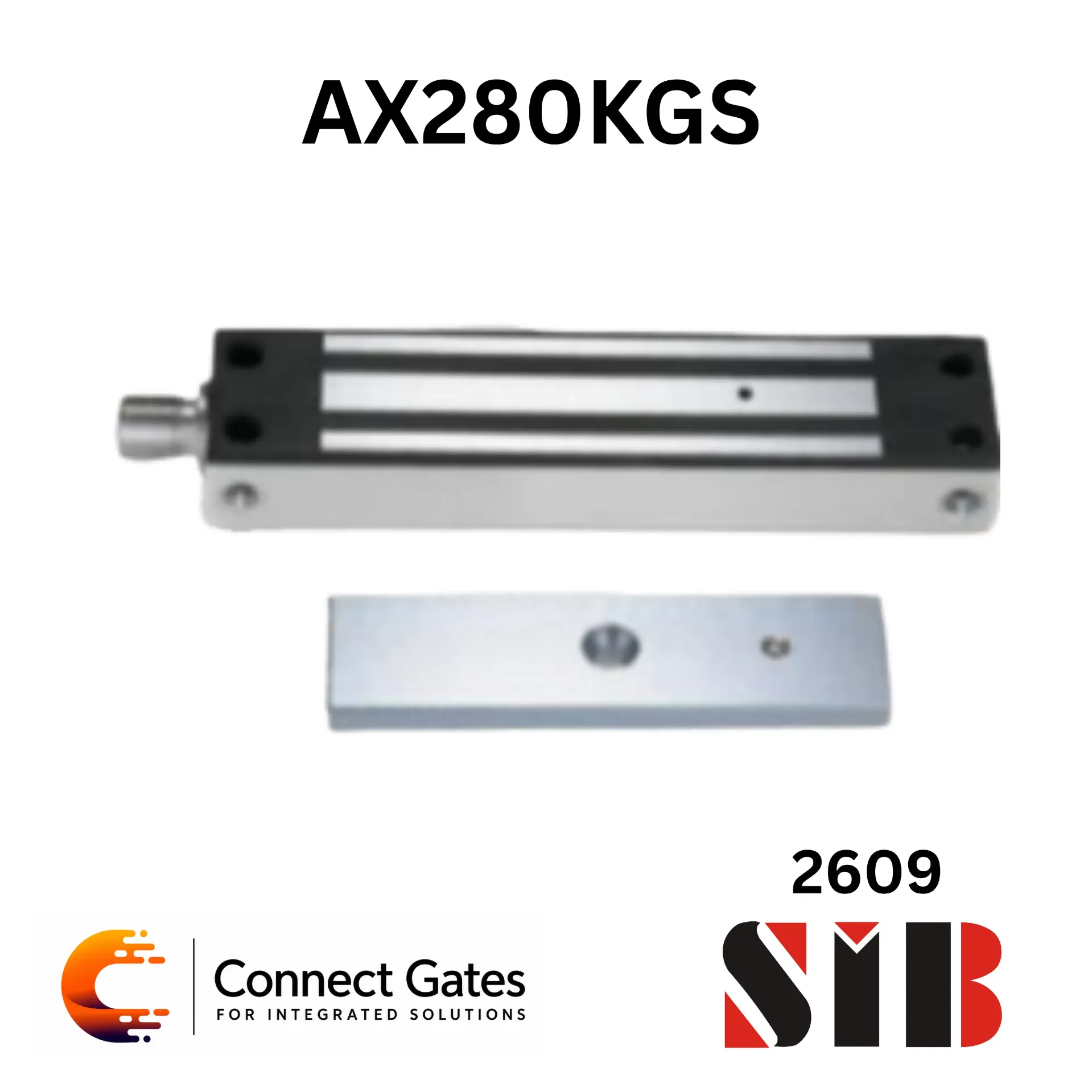 [AX280KGS] SIB AX280KGS – 250KG Waterproof Stainless Steel Magnetic Lock for Access Control Systems