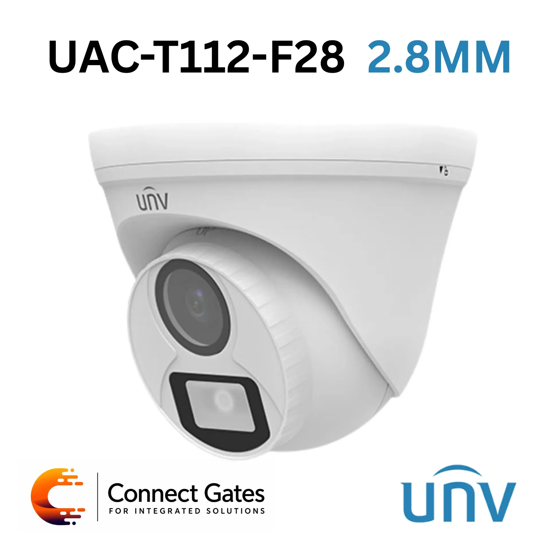 Uniview UAC-T112-F28 2.8MM – 2MP Fixed IR Turret Analog Camera with 30m IR Range & IP67 Protection