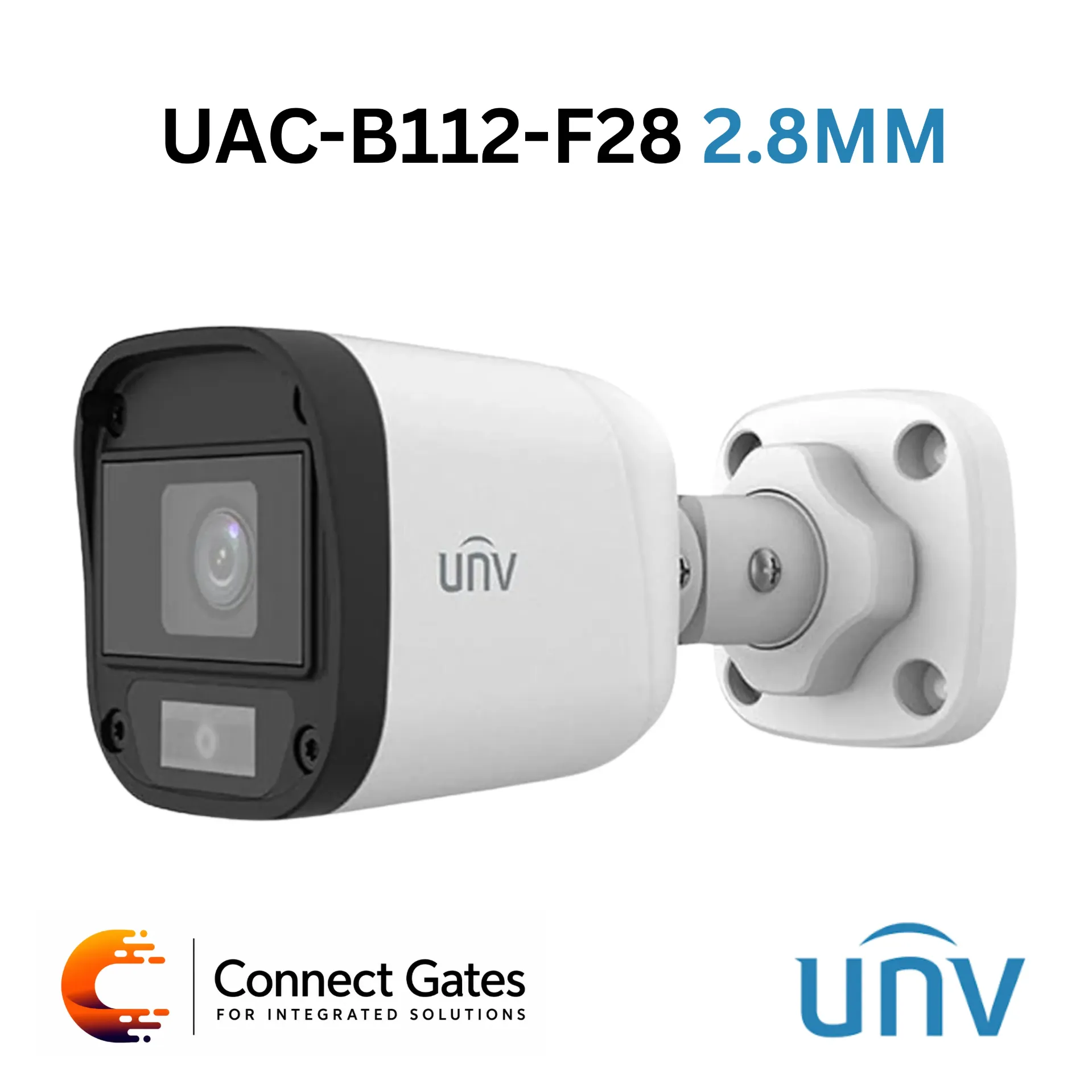 [UAC-B112-F28 2.8MM] Uniview UAC-B112-F28 2.8MM – 2MP Fixed IR Bullet Analog Camera with 30m IR Range & IP67 Protection