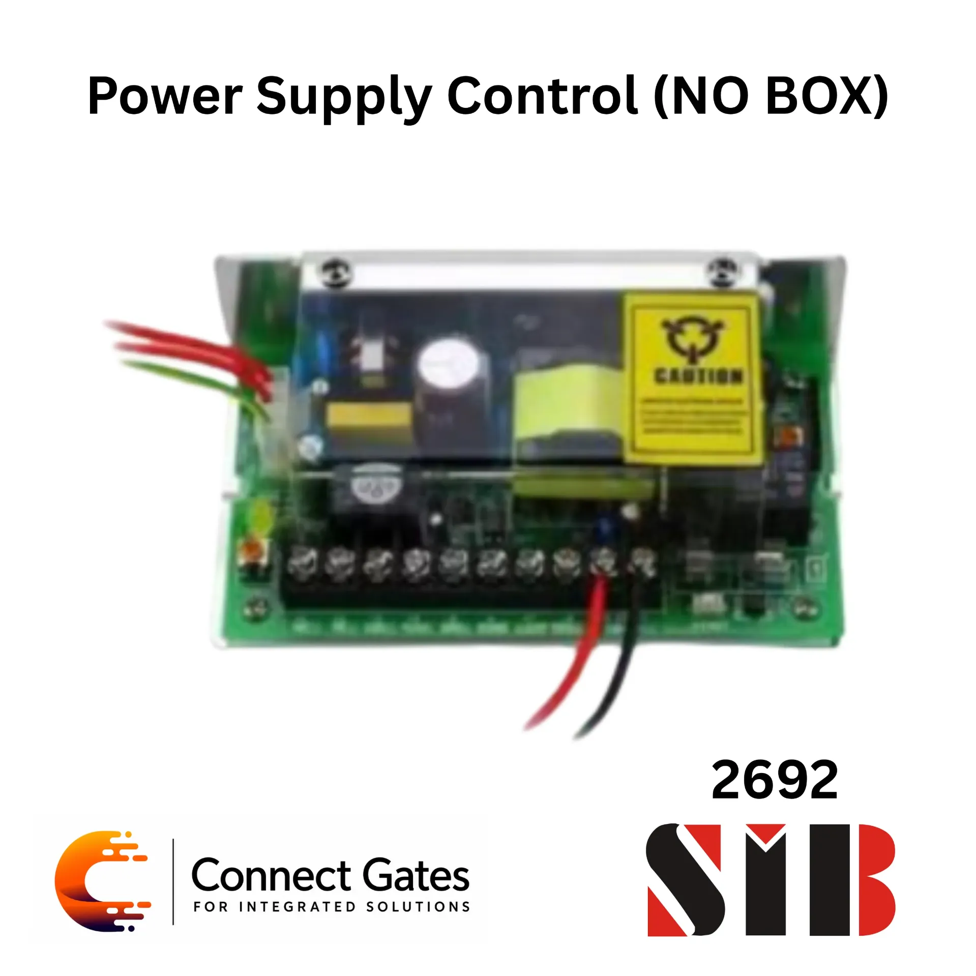 [Power Supply Control NO BOX] SIB Power Supply Control NO BOX – 12V DC 5A Access Control Power Supply Board with Battery Connection