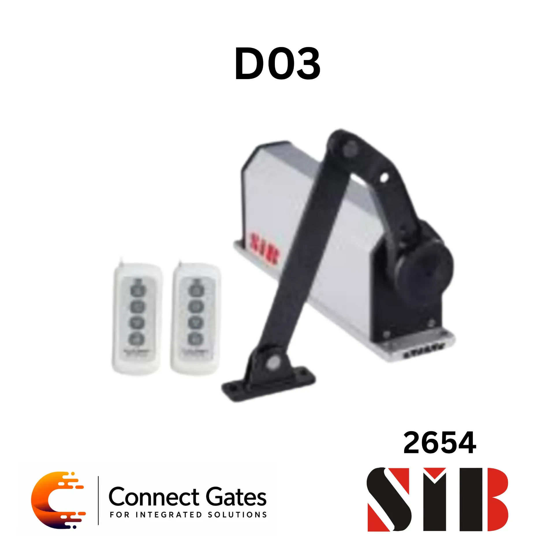 [D03] SIB D03 – Curved Arm Outdoor Waterproof Side-Mounted Intelligent Door Opener with Wireless Remote Control