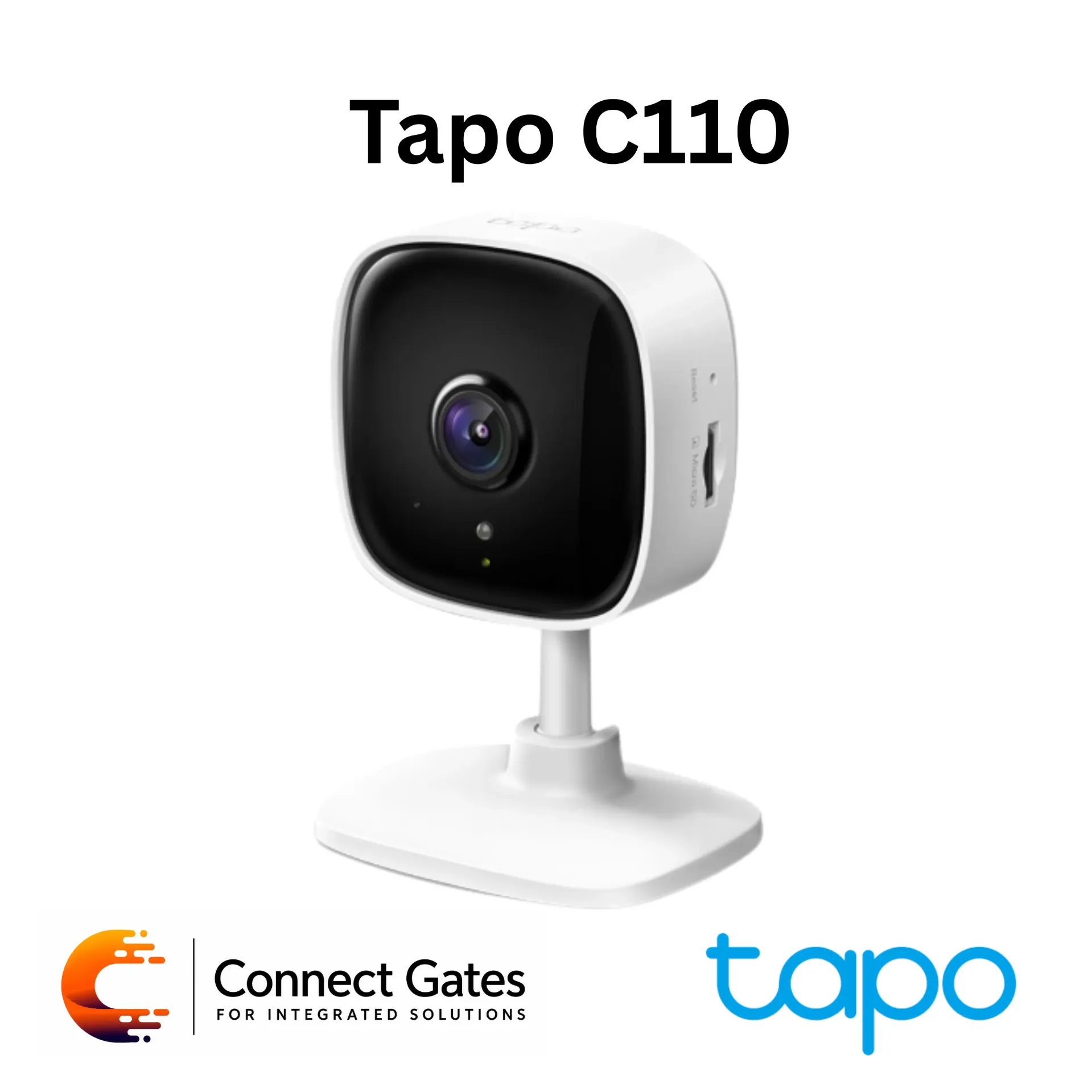 [C110] Tapo C110 – 3MP Home Security Wi-Fi Camera with Night Vision, Two-Way Audio & Motion Detection