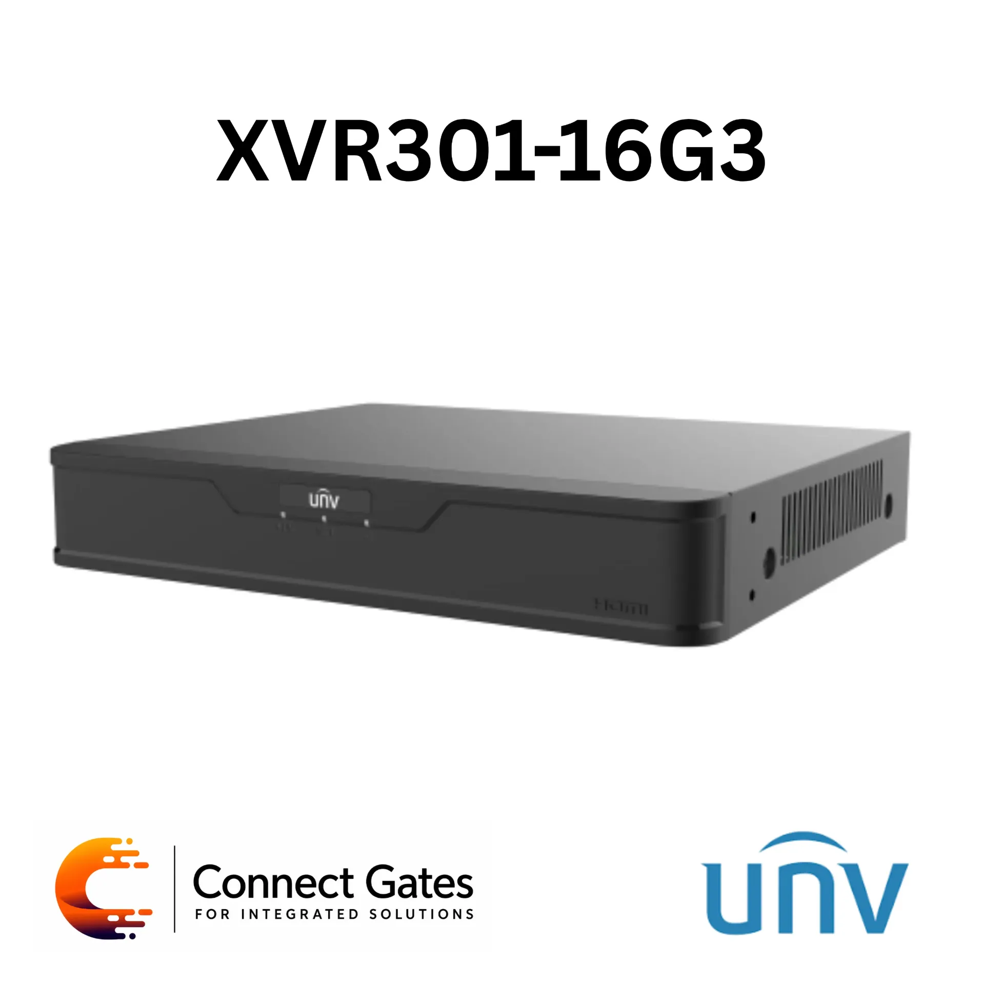 [XVR301-16G3] Uniview XVR301-16G3 – 16-Channel Hybrid DVR/XVR with 5MP Live & 5MP Playback Support, 1 SATA up to 8TB