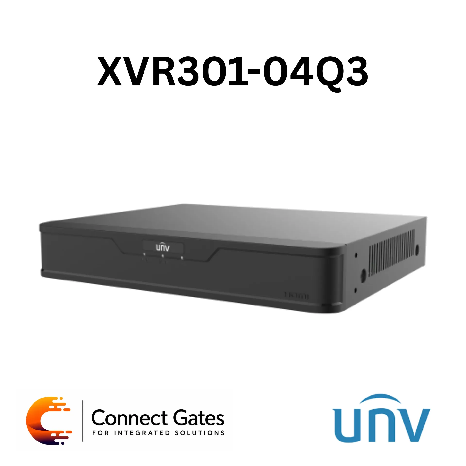 [XVR301-04Q3] Uniview XVR301-04Q3 – 4-Channel Hybrid DVR/XVR with 8MP Live & 5MP Lite Playback Support