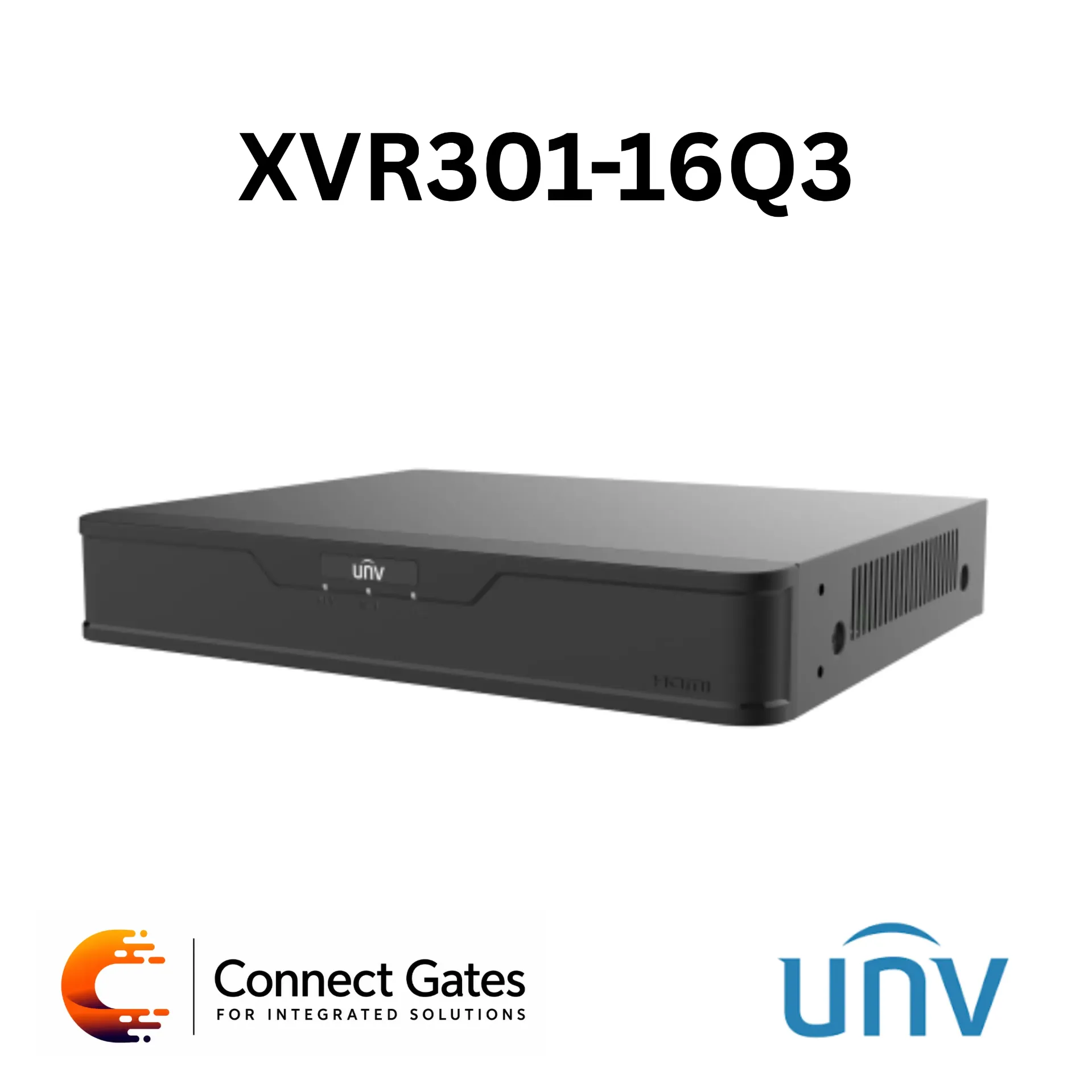 [XVR301-16Q3] Uniview XVR301-16Q3 – 16-Channel Hybrid DVR/XVR with 8MP Live & 5MP Lite Playback Support, 1 SATA up to 8TB