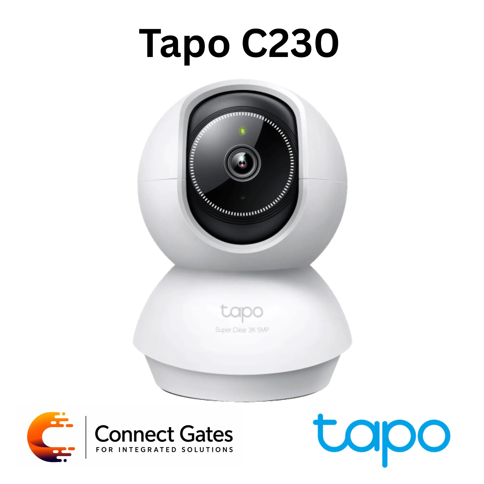 [C230] Tapo C230 – 3K 5MP Pan/Tilt AI Home Security Wi-Fi Camera with 360° View & Two-Way Audio