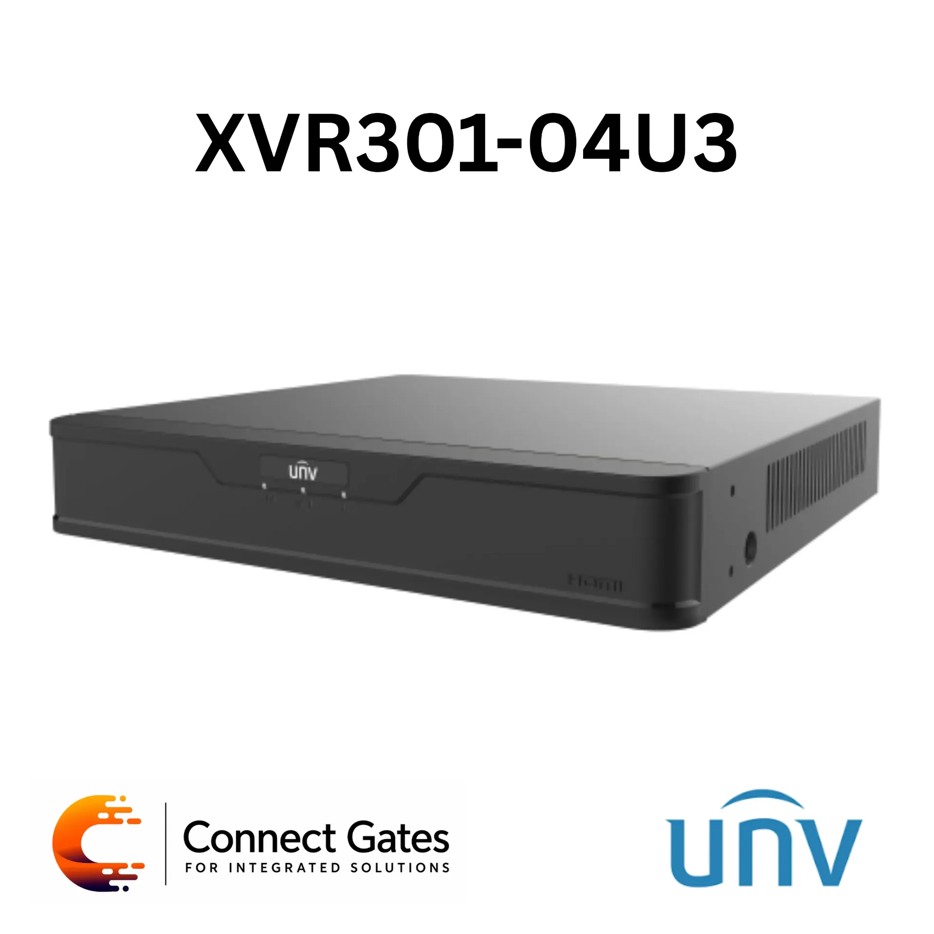 [XVR301-04U3] Uniview XVR301-04U3 – 4-Channel Hybrid DVR/XVR with 8MP Live & 8MP Playback Support, Ultra 265 / H.265 / H.264