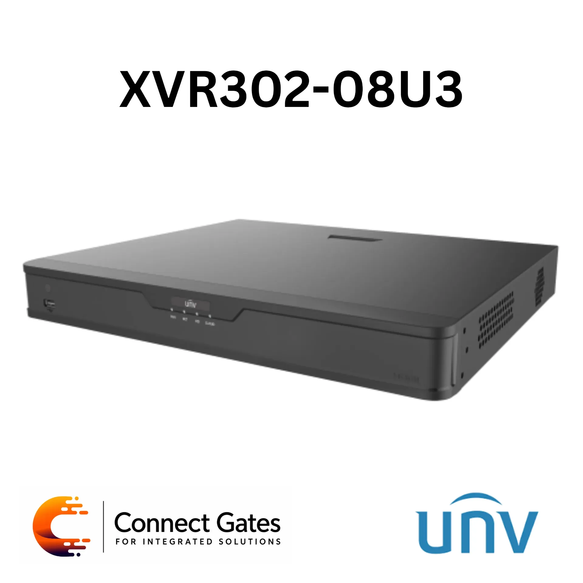 [XVR302-08U3] Uniview XVR302-08U3 – 8-Channel Hybrid DVR/XVR with 8MP Live & 8MP Playback Support, Ultra 265 / H.265 / H.264