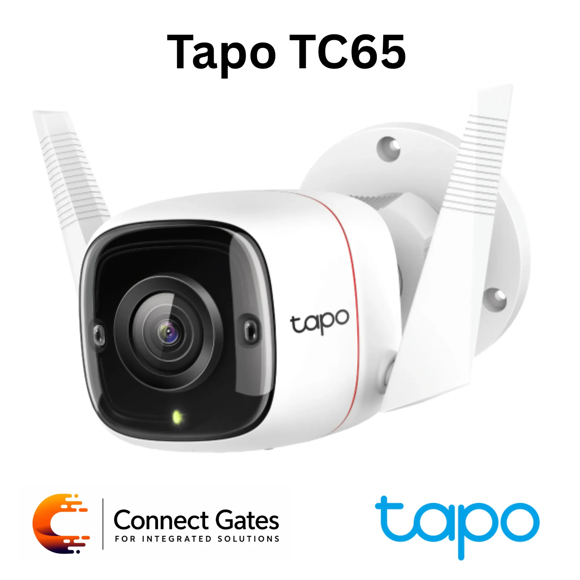 Tapo TC65 – 2K 3MP Outdoor Security Wi-Fi Camera with Wired/Wireless Networking, IP66 Protection & Two-Way Audio