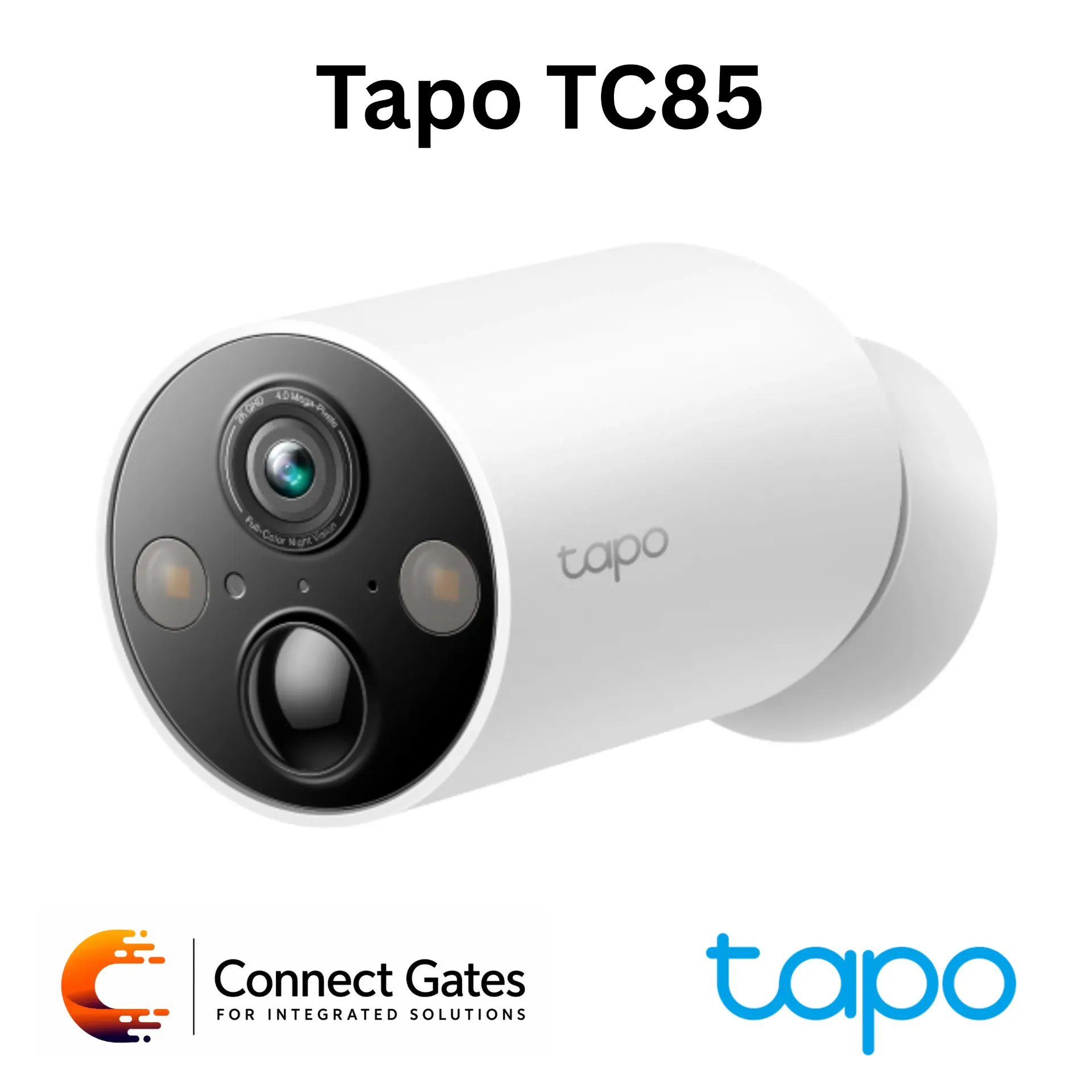 [TC85] Tapo TC85 – 2K QHD 4MP Battery-Powered Outdoor Security Wi-Fi Camera with Color Night Vision, 142° Super-Wide FOV & IP66 Protection