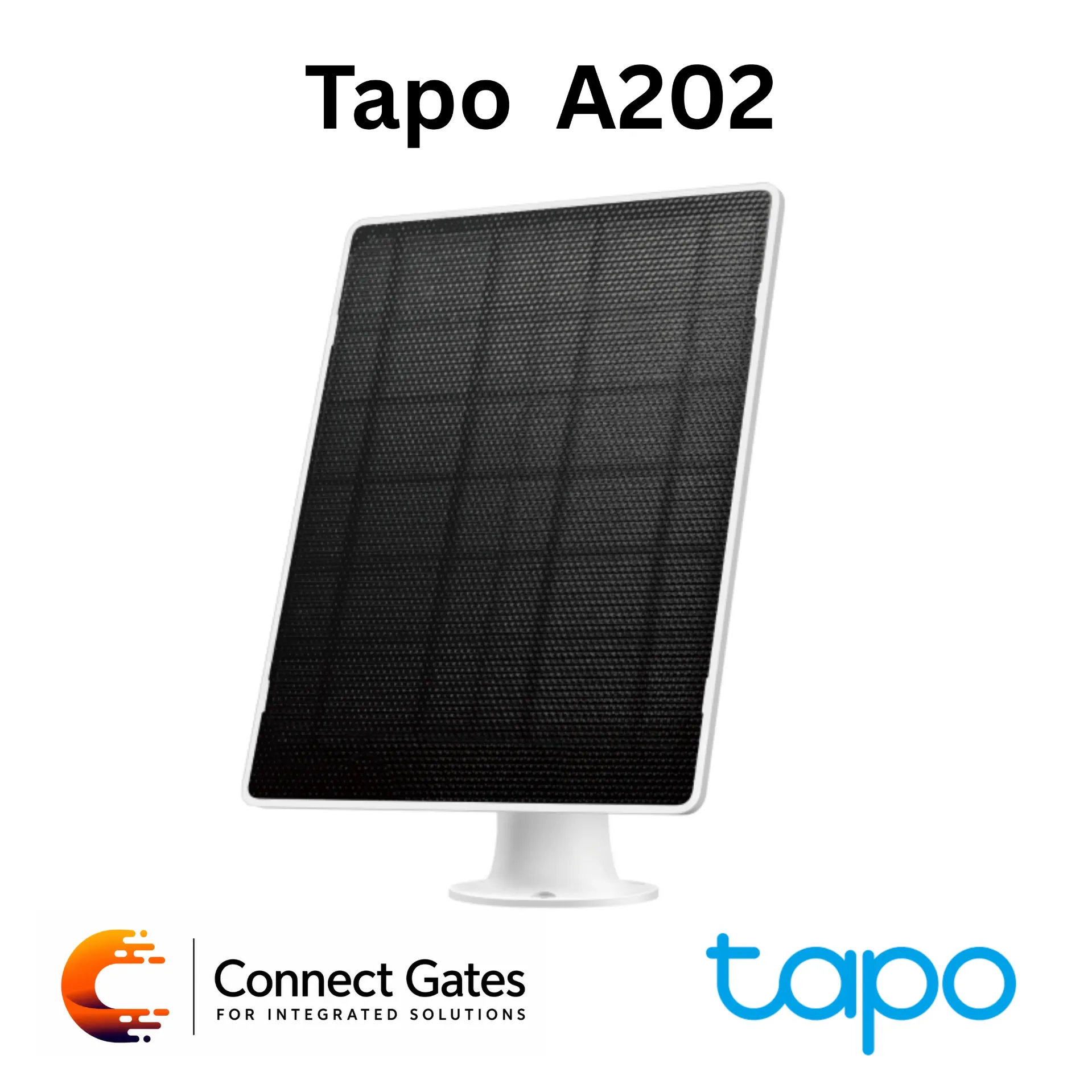 [A202] Tapo A202 – Solar Panel for Tapo Battery Cameras with Up to 4.5W Charging Power, 4m Charging Cable & IP65 Weatherproof Protection