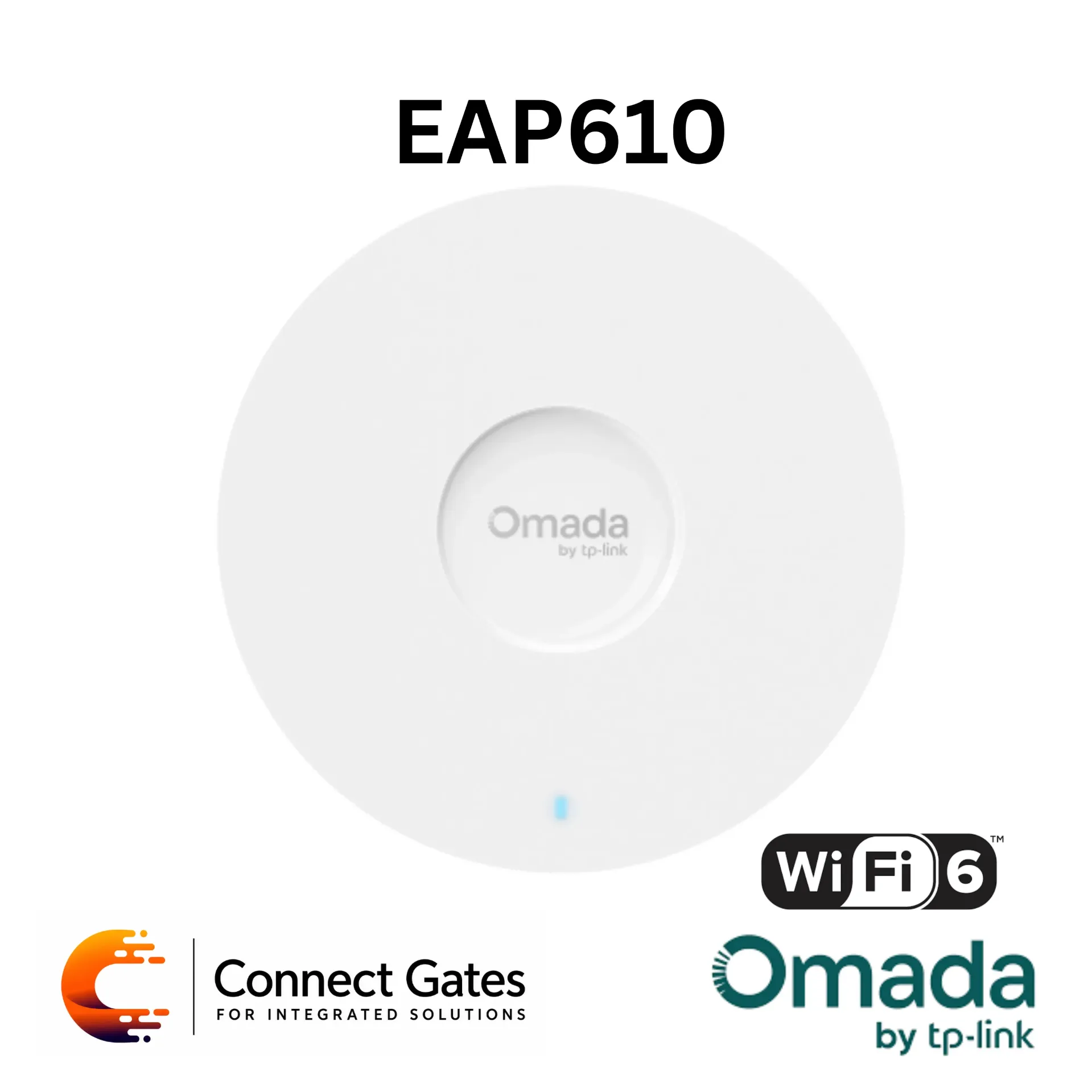 [EAP610] Omada EAP610 – AX1800 Ceiling Mount Dual-Band Wi-Fi 6 Access Point with Gigabit RJ45 Port